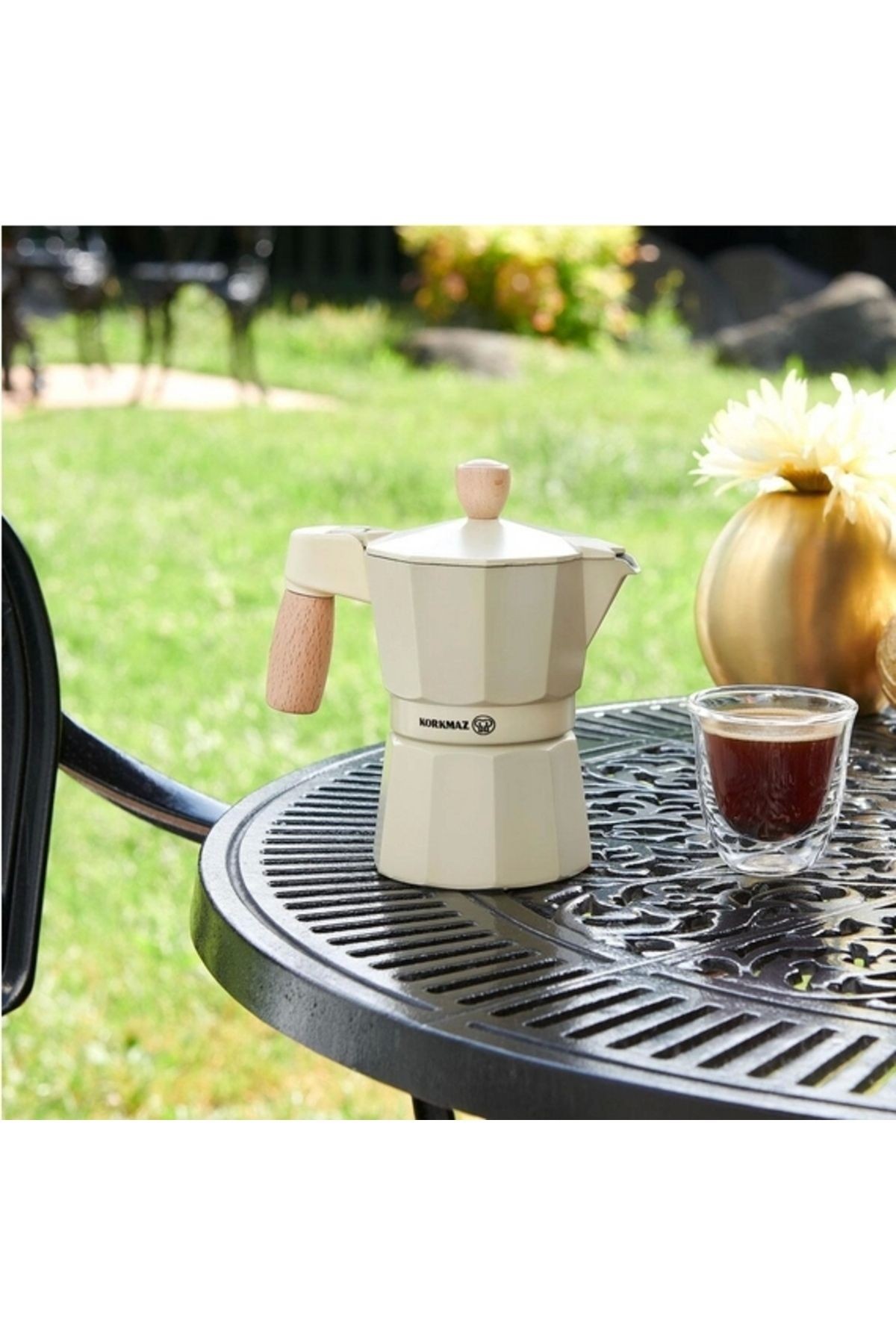 KORKMAZ A5571 ETNA MOKA POT 3 FİNCAN 150 ML BEYAZ