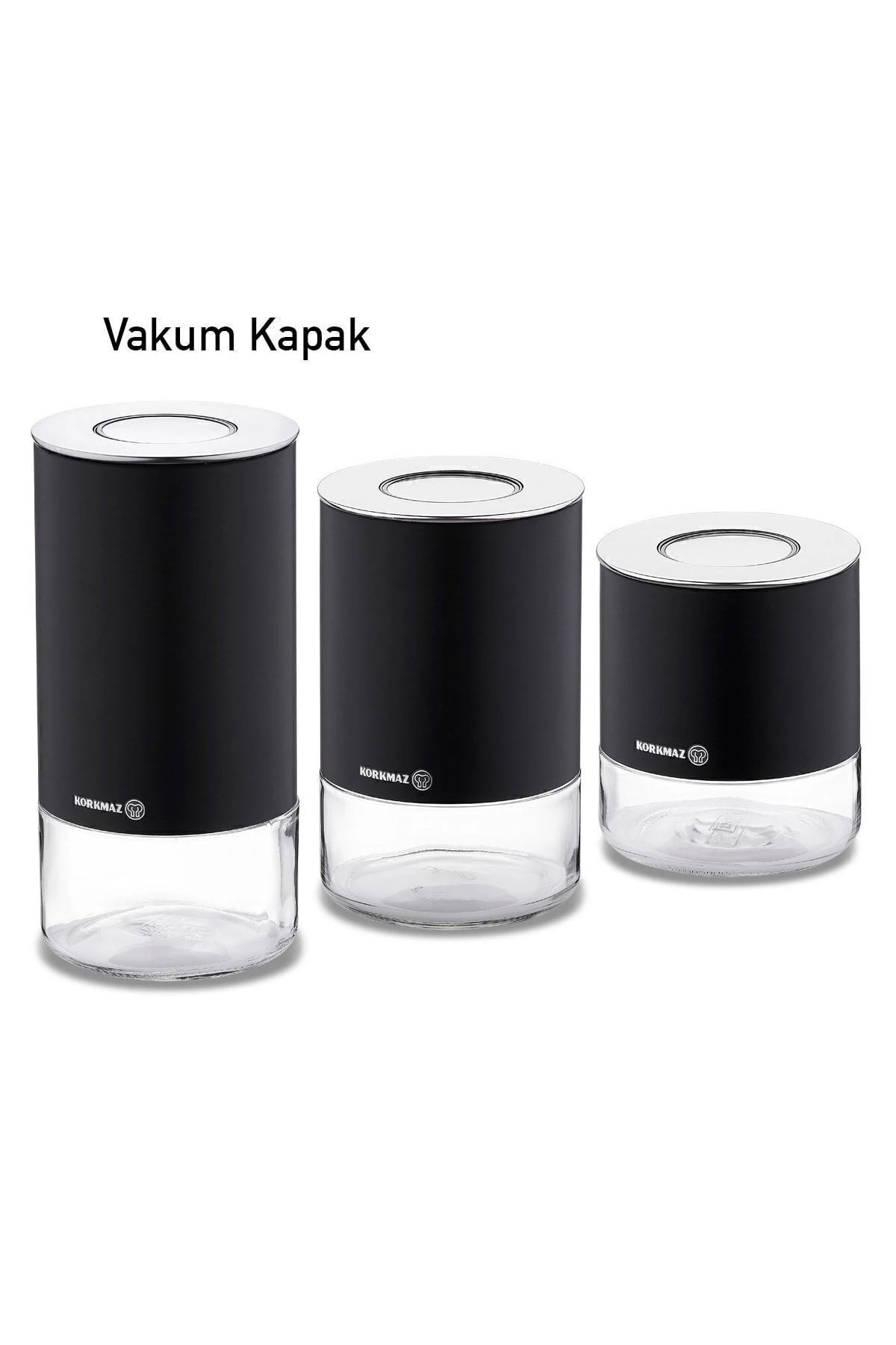 KORKMAZ A5520-3 STORA PLUS 3 LÜ SAKLAMA SETİ SİYAH