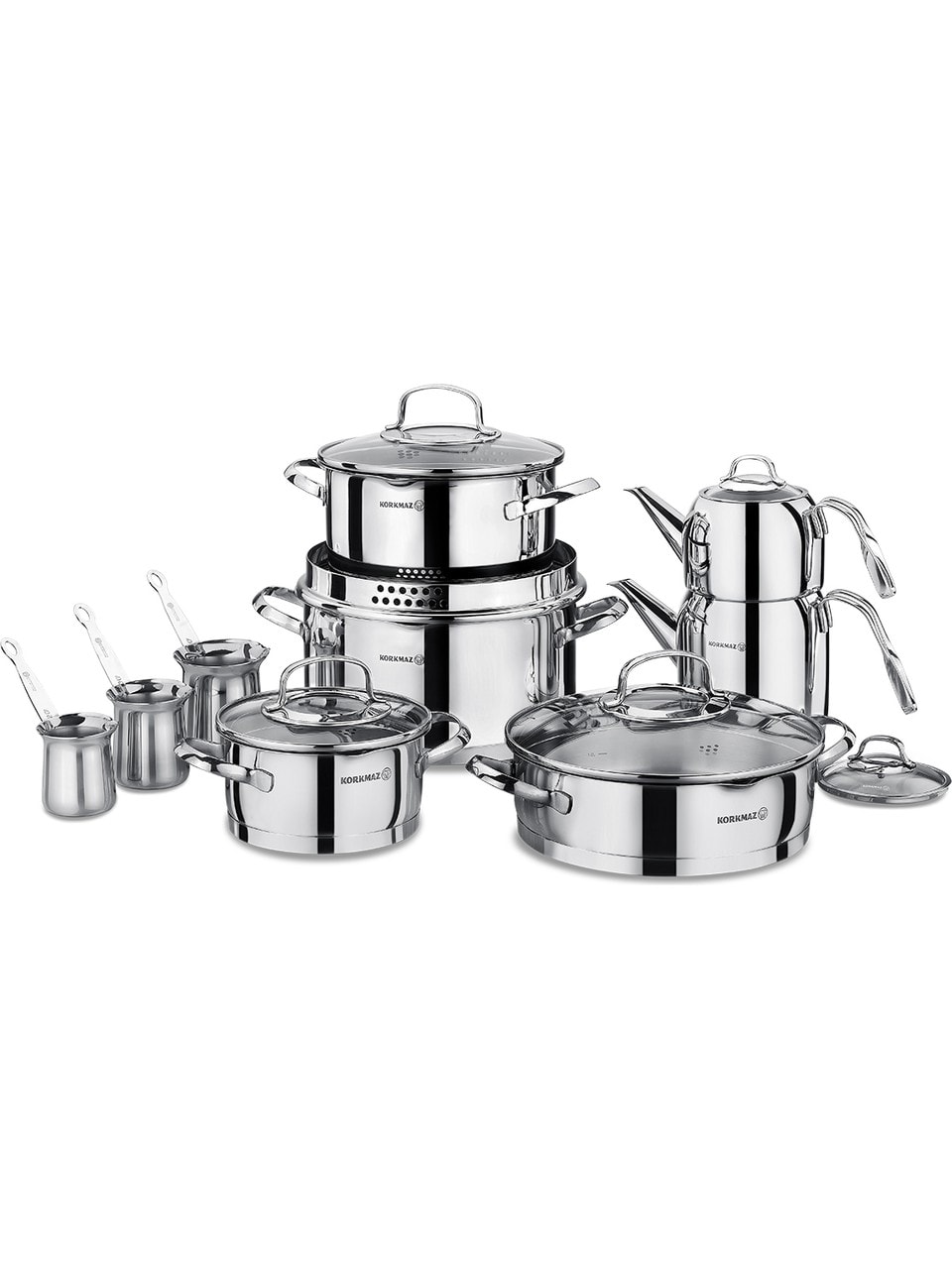 KORKMAZ A1702 STEAMA 15 PARÇA HİPER SET