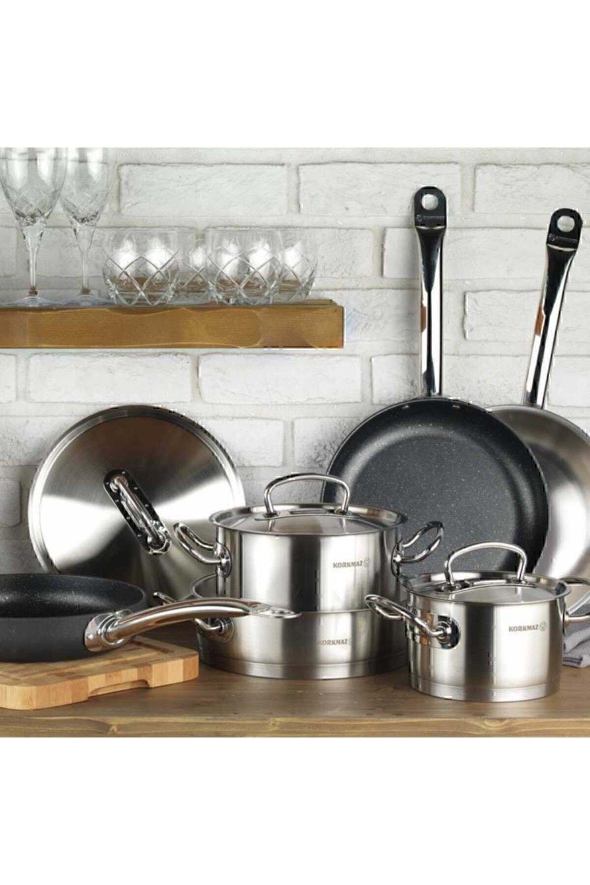 KORKMAZ A1150 PROLİNE 9 PRÇ.TENCERE SETİ