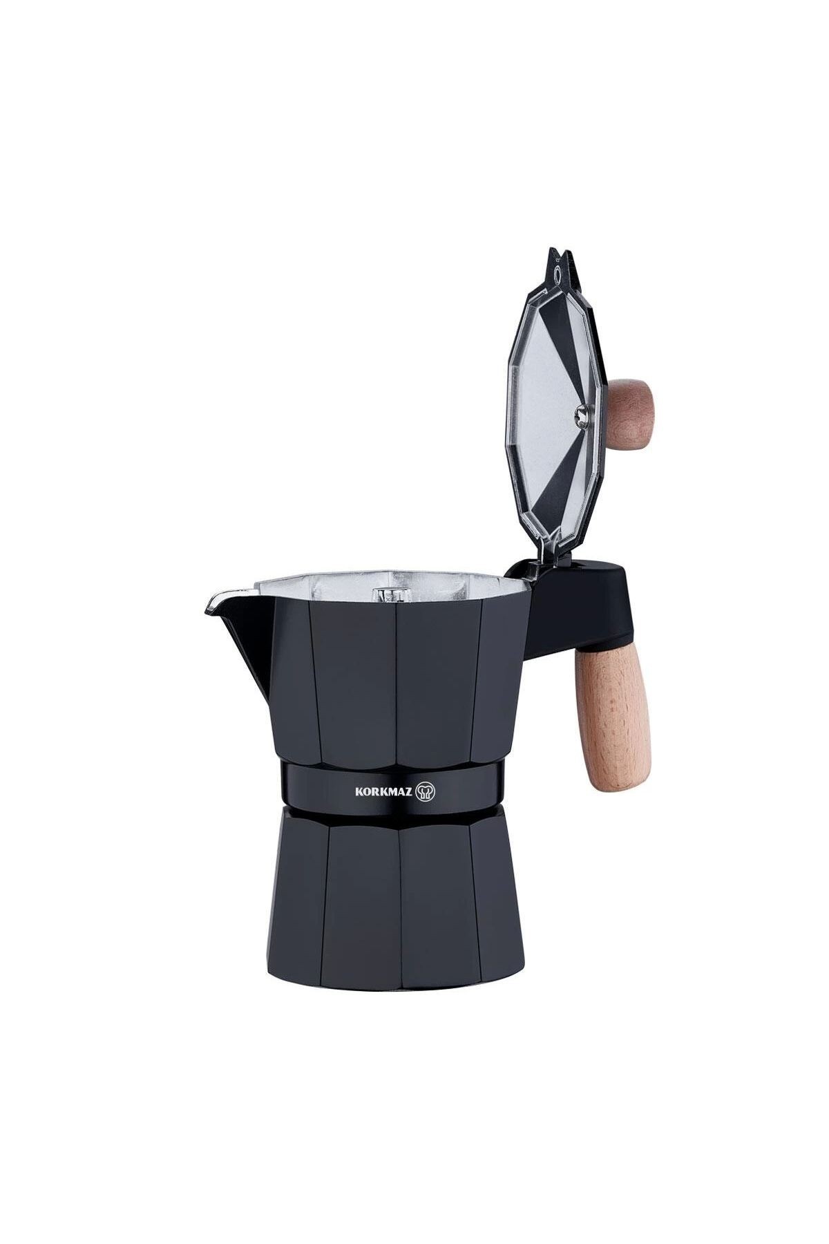 KORKMAZ A5572 ETNA MOKA POT 3 FİNCAN 150 ML SİYAH