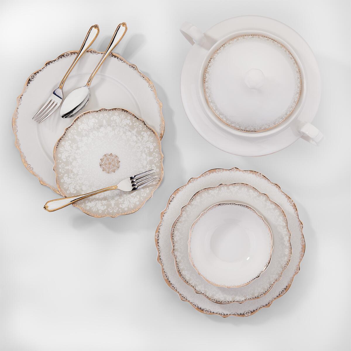 KORKMAZ A8238 ELİZA COLL.60 PRÇ YEMEK TAKIMI