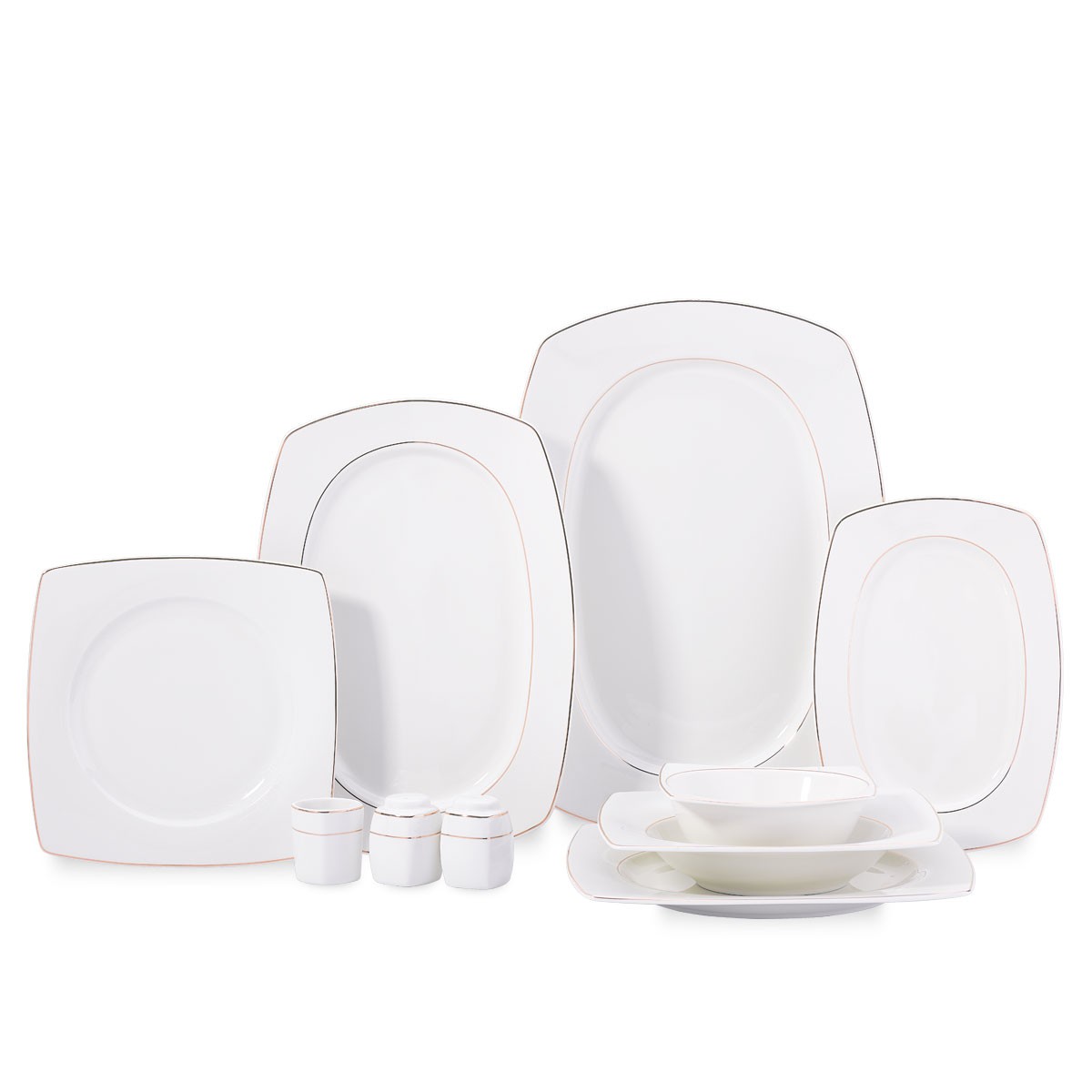KORKMAZ A8096 Zena Collection 60 Parça Fine Bone Yemek Takımı