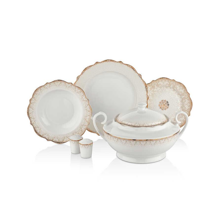 KORKMAZ A8238 ELİZA COLL.60 PRÇ YEMEK TAKIMI