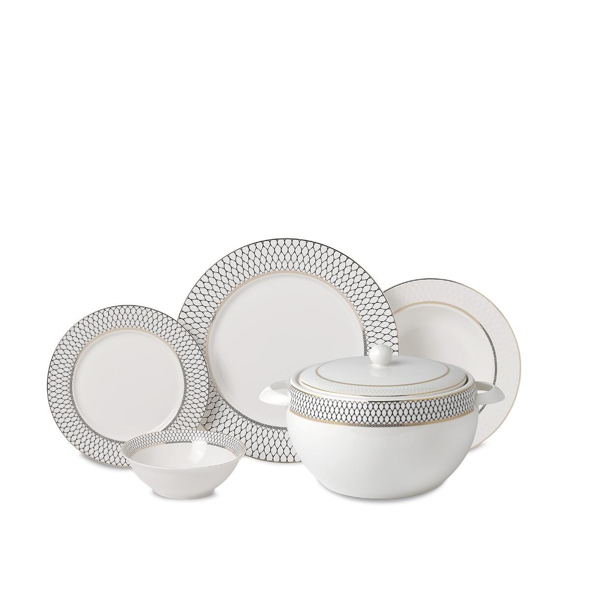 KORKMAZ A8362 PERLA COLL.60 P YEMEK TAK-YUVARLAK