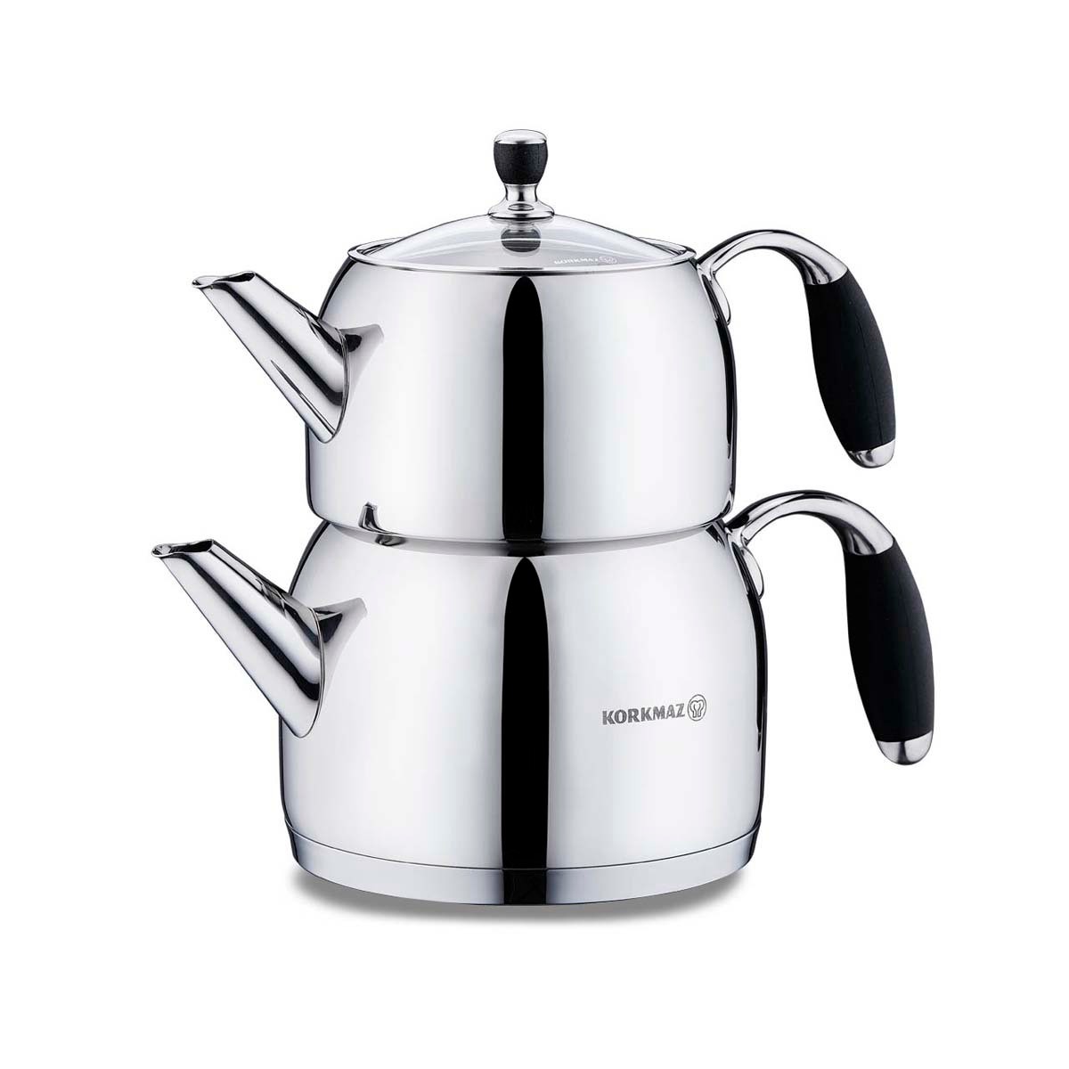 KORKMAZ A119 FLORA SİYAH MAXİ ÇAYDANLIK TAKIMI 2LT