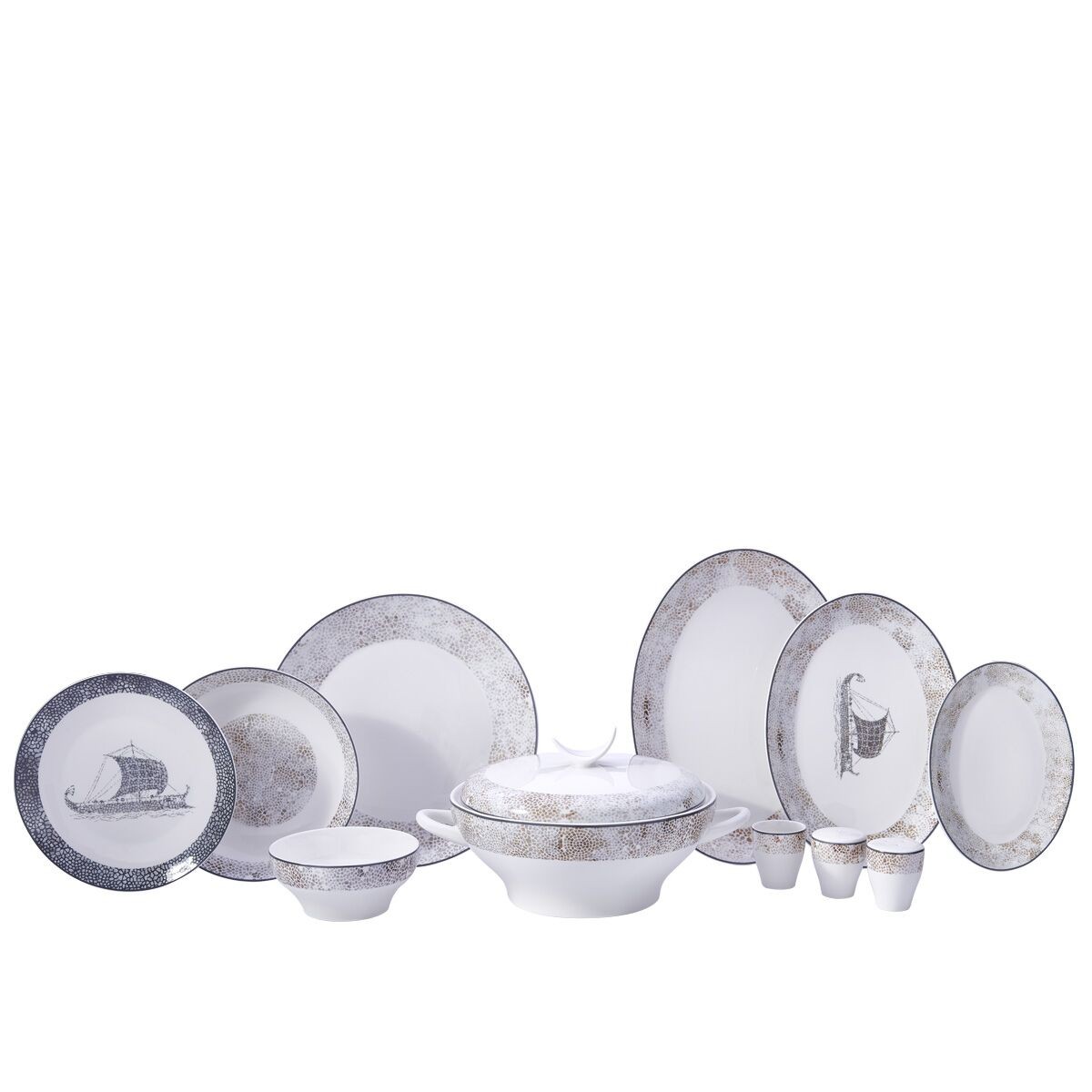 KORKMAZ A8190 LİDYA COLL.60 PRÇ YEMEK TAKIMI