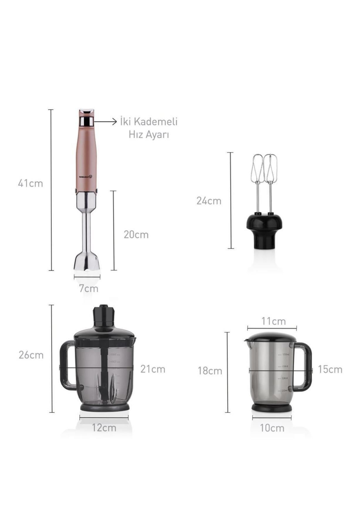 KORKMAZ A449-01 PERFORMİX MEGA BLENDER SET ROSE G