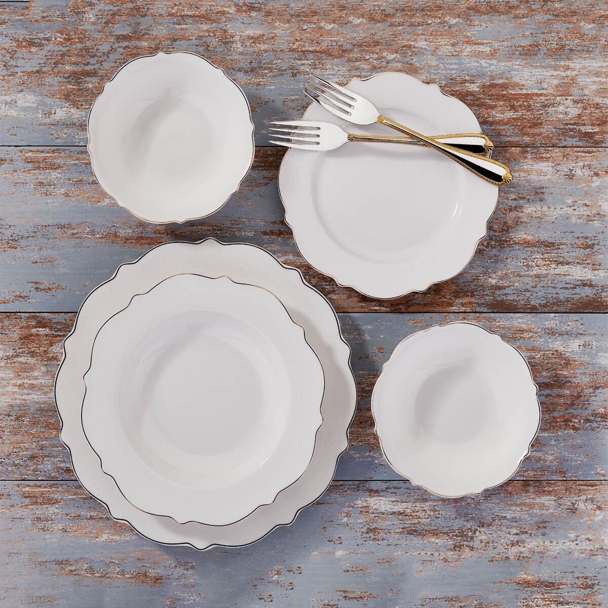 KORKMAZ A8241 ELİZA COLL.60 PRÇ YEMEK TAKIMI