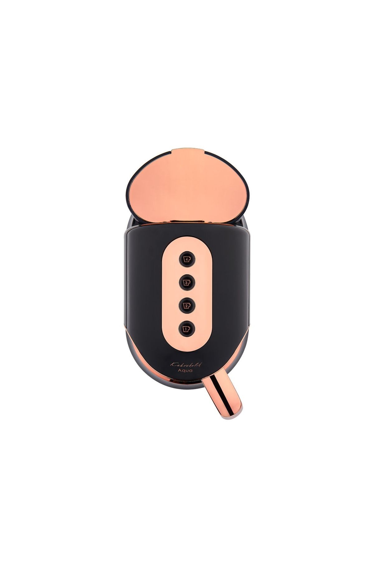 KORKMAZ A862-04 Kahvekolik Deluxe Aqua Türk Kahvesi Makinesi – Siyah / Rosegold