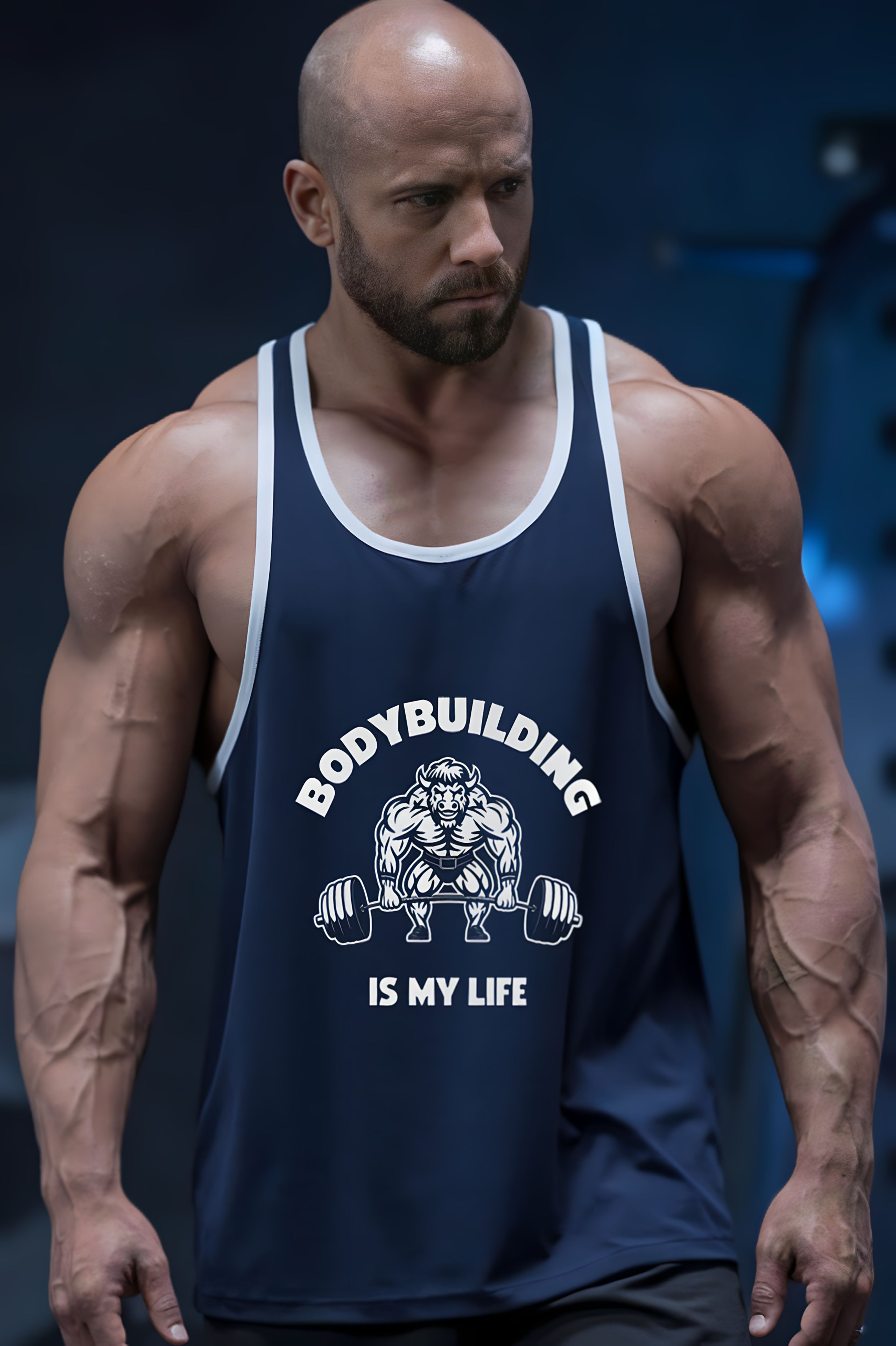 Bodybuilding Is My Life Lacivert Gym Atlet