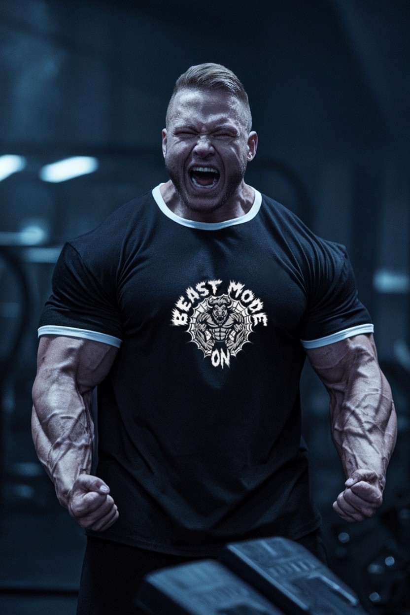Beast Mode On Siyah Oversize T-shirt