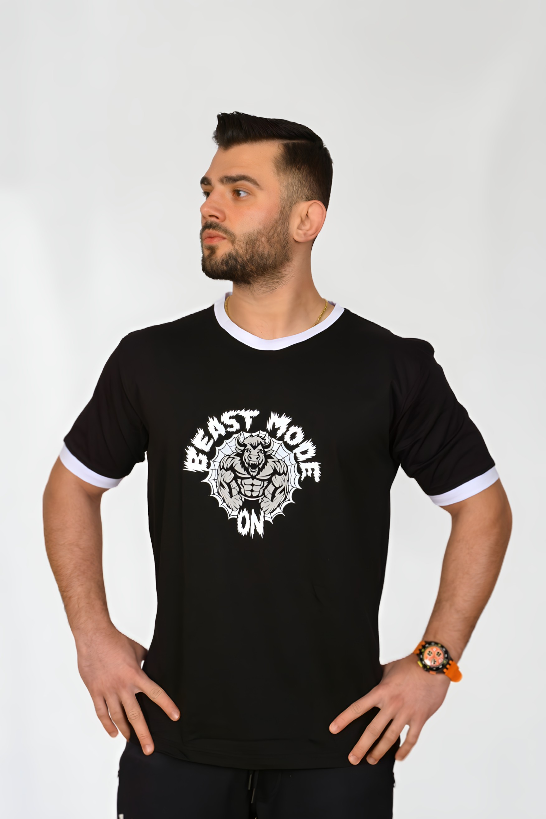 Beast Mode On Siyah Oversize T-shirt