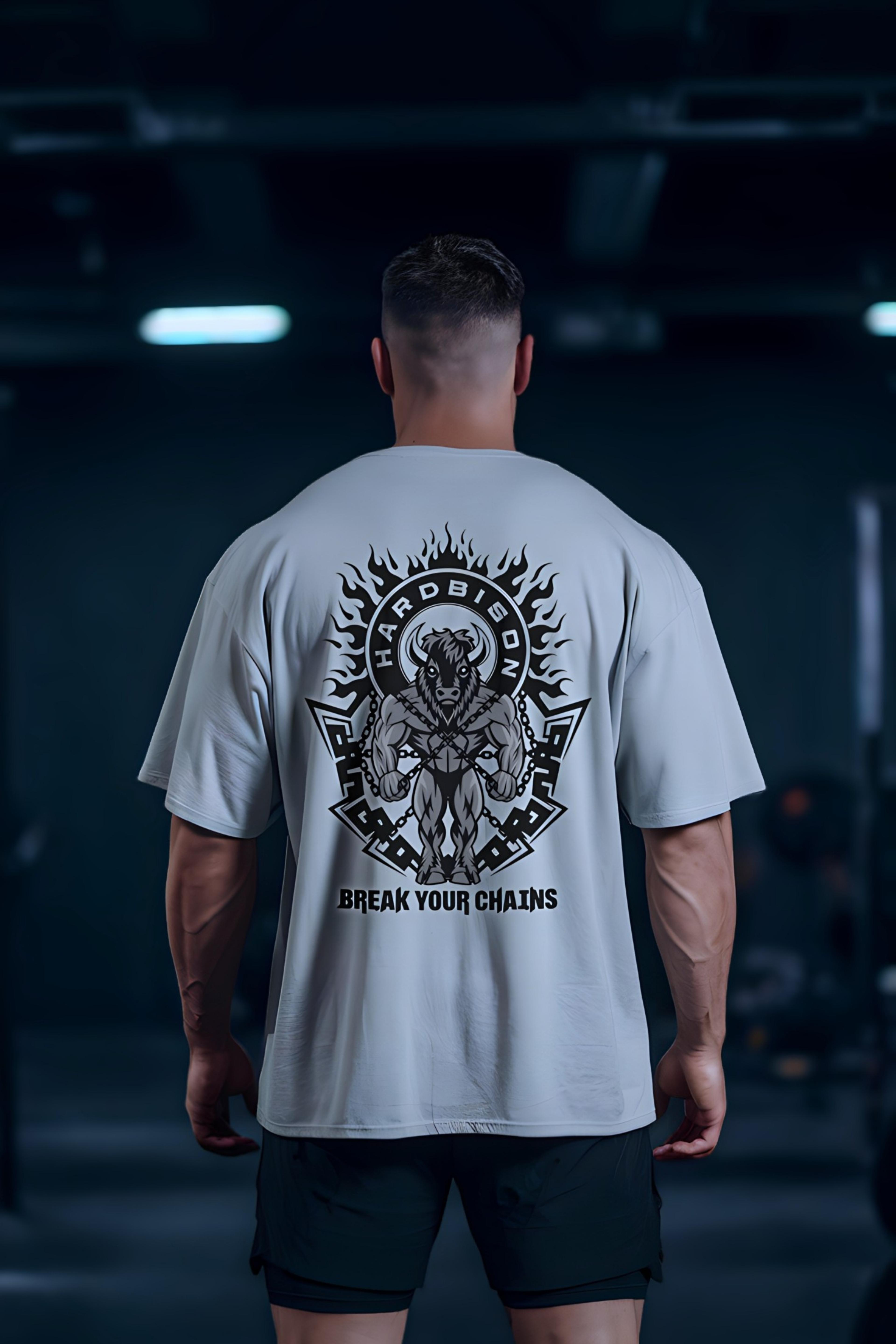 Break Your Chains Beyaz Oversize T-shirt