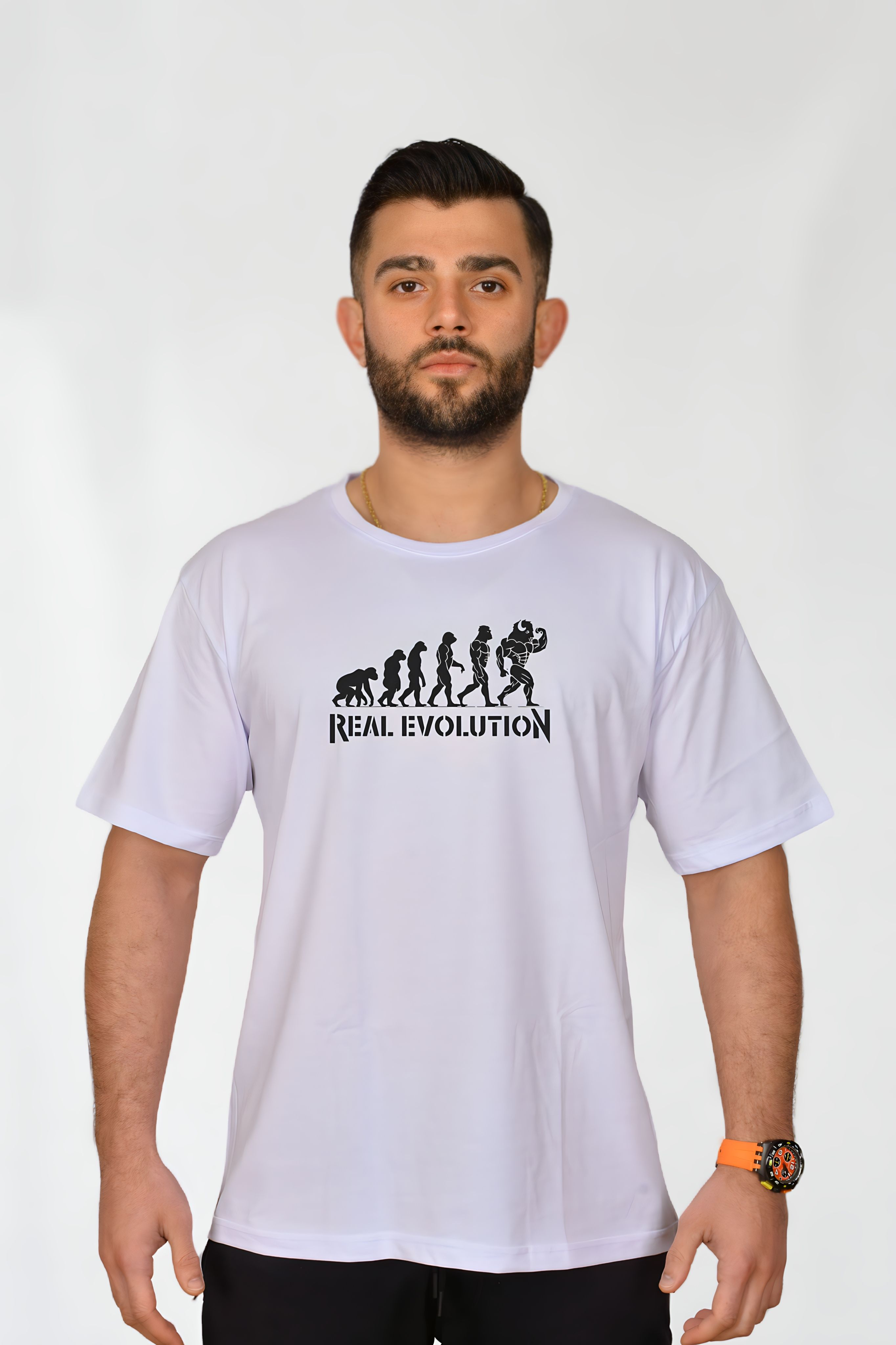 Real Evolution Beyaz Oversize T-shirt