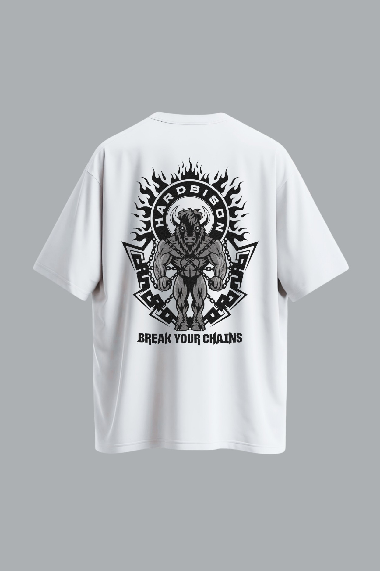 Break Your Chains Beyaz Oversize T-shirt