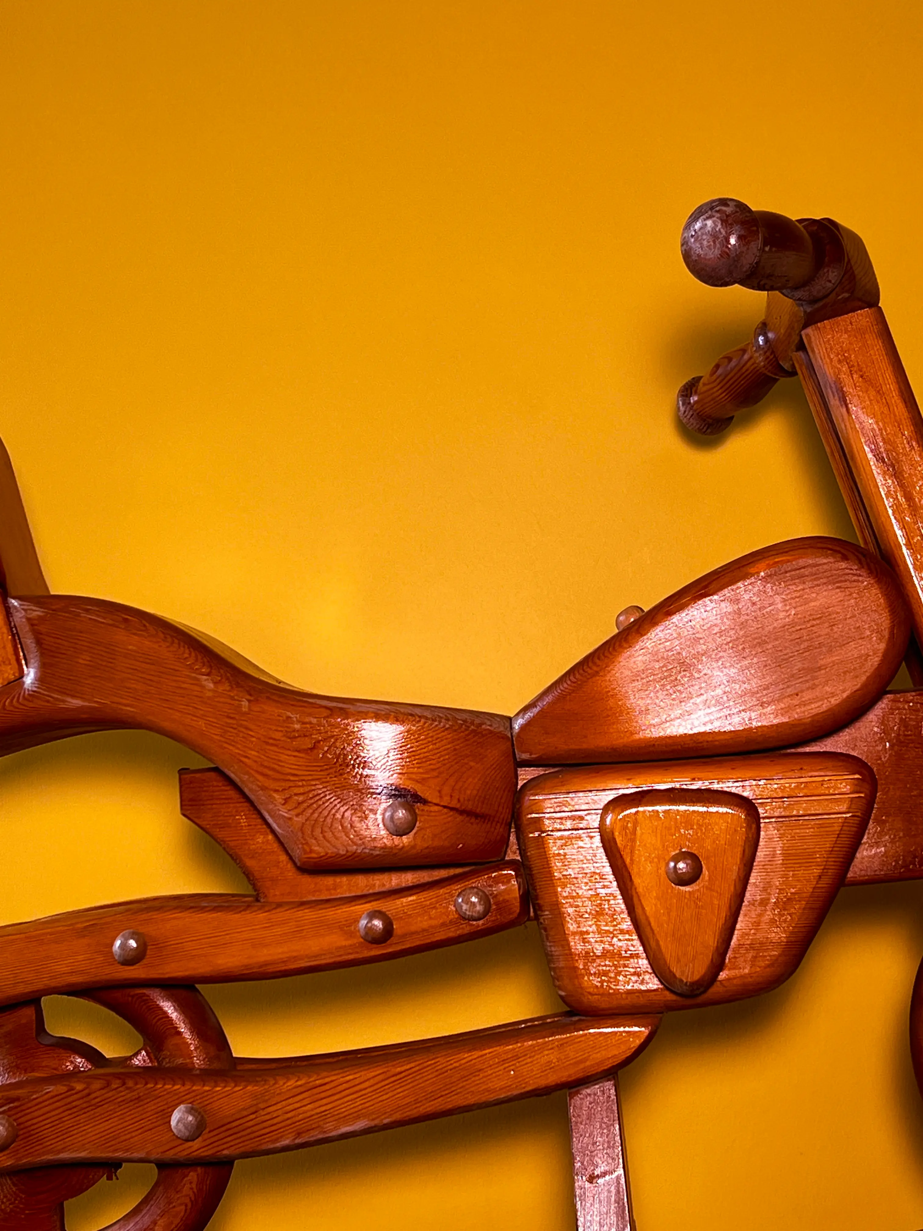 Ahşap Sallanan Motosiklet