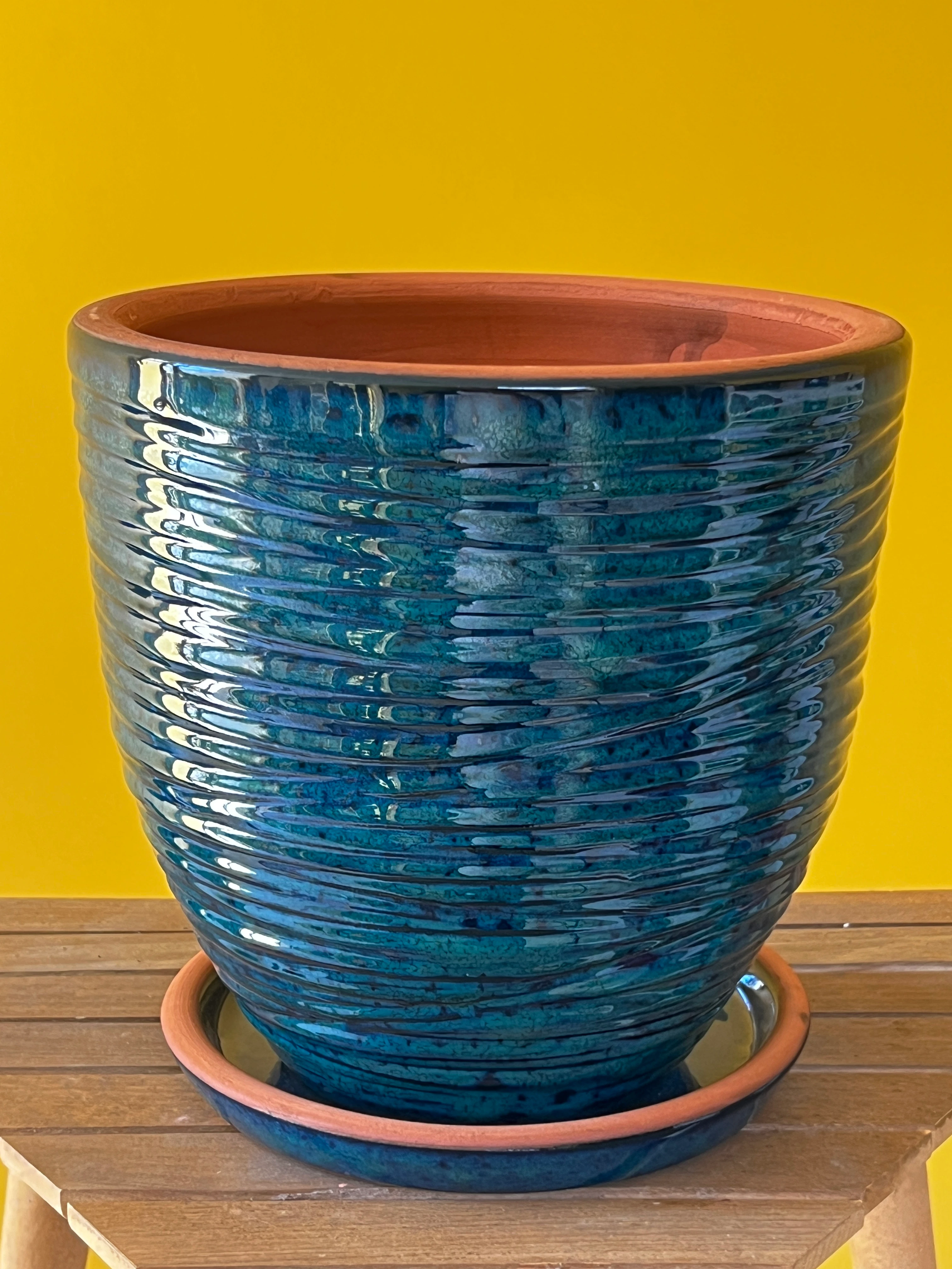 Küçük Boy Sırlı Saksı