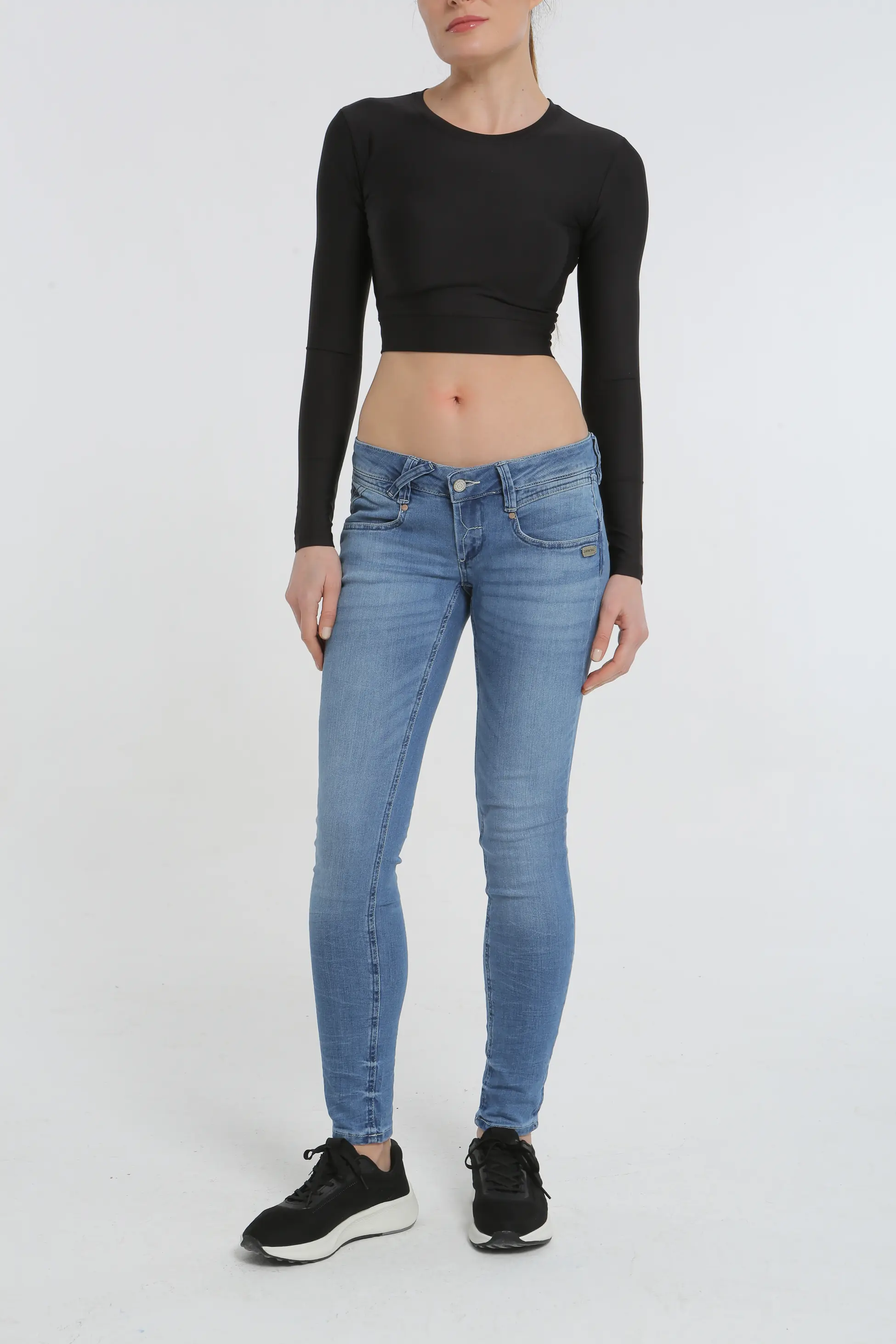 Koyu Mavi Renk Kadın Skinny Jeans - 2