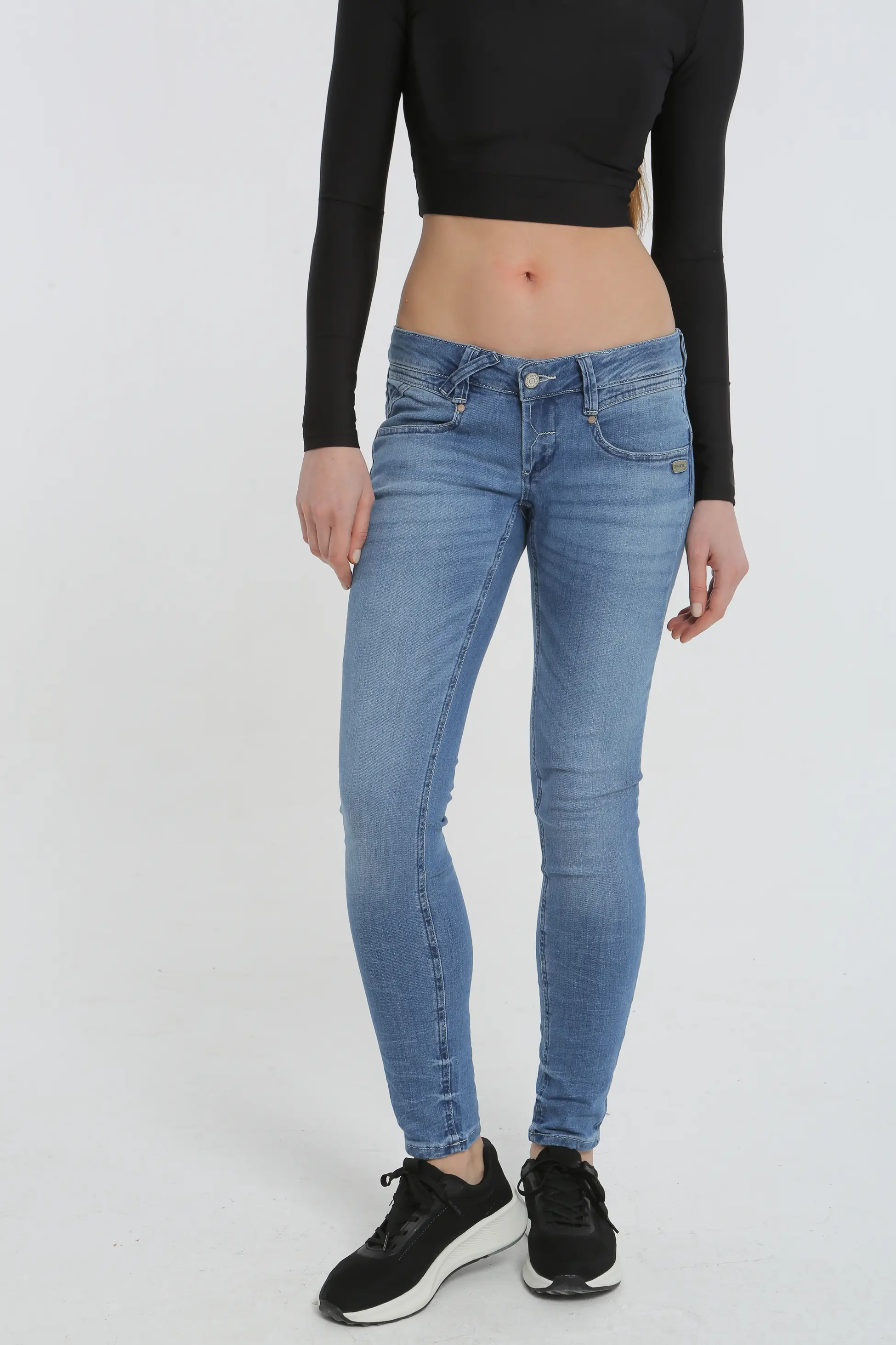 Koyu Mavi Renk Kadın Skinny Jeans - Görsel 3