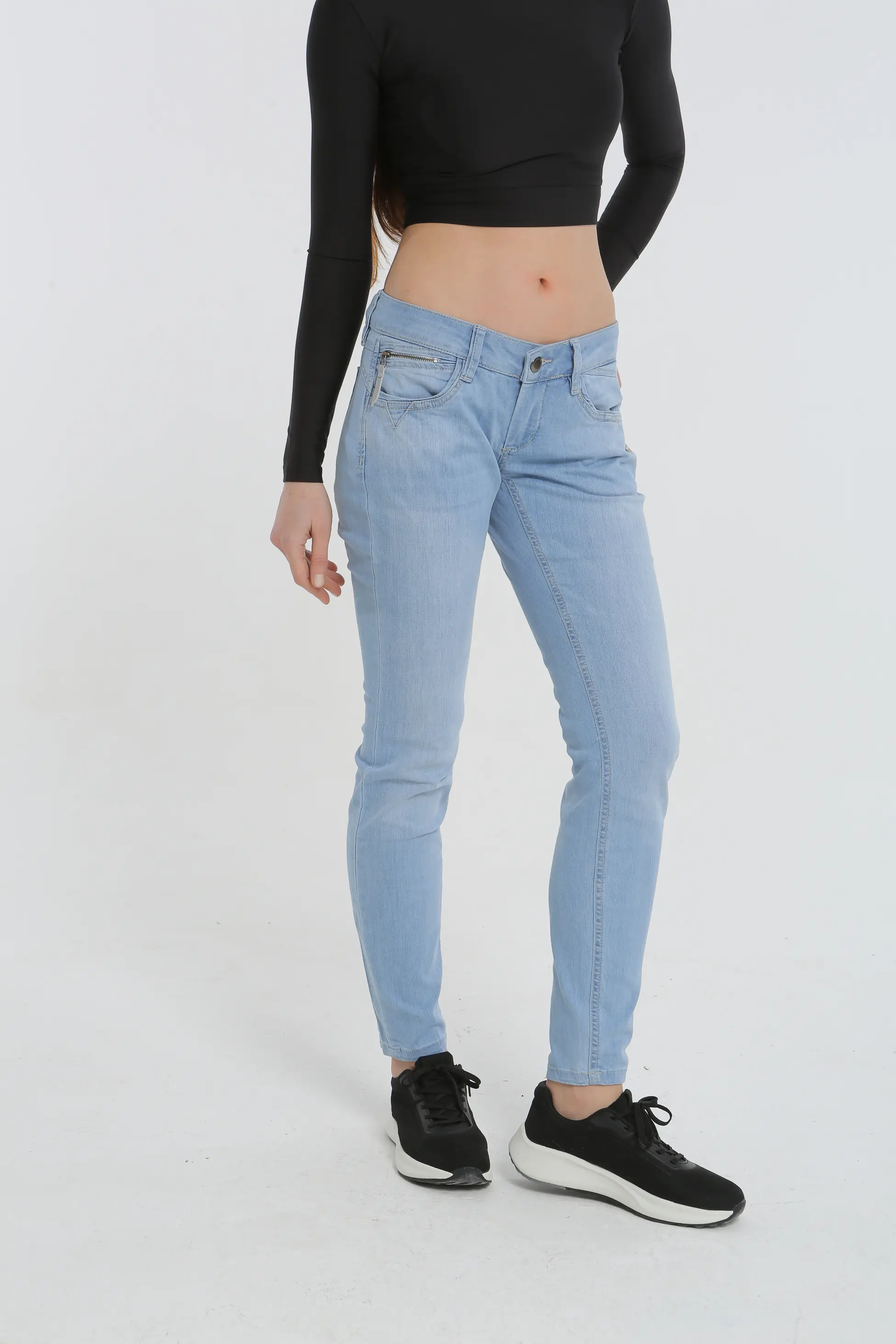 Açık Mavi Renkli Skinny Jeans Kot Pantolon - 2