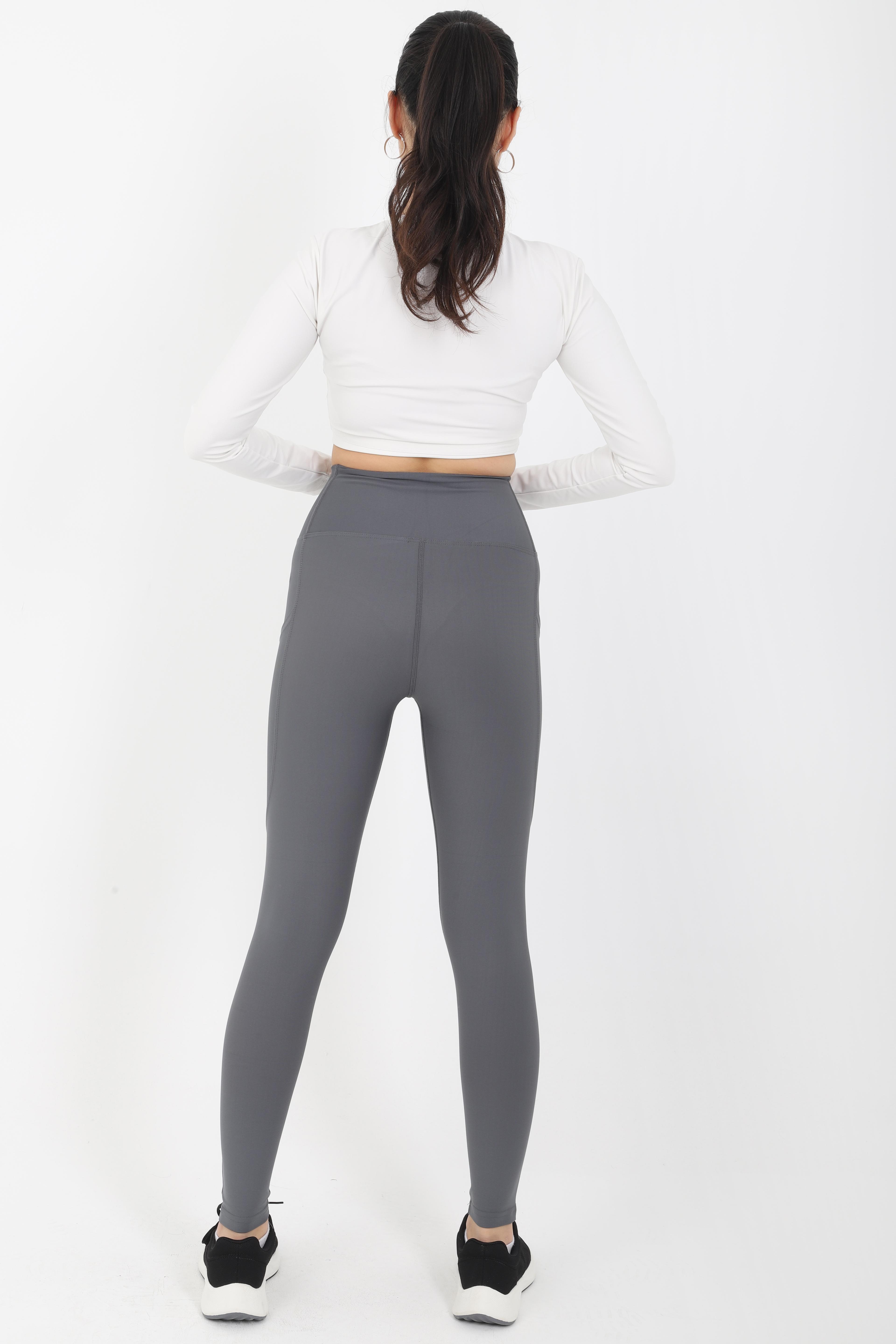 UZUN KOLLU TAYT KUMAŞLI CROP TOP - BEYAZ