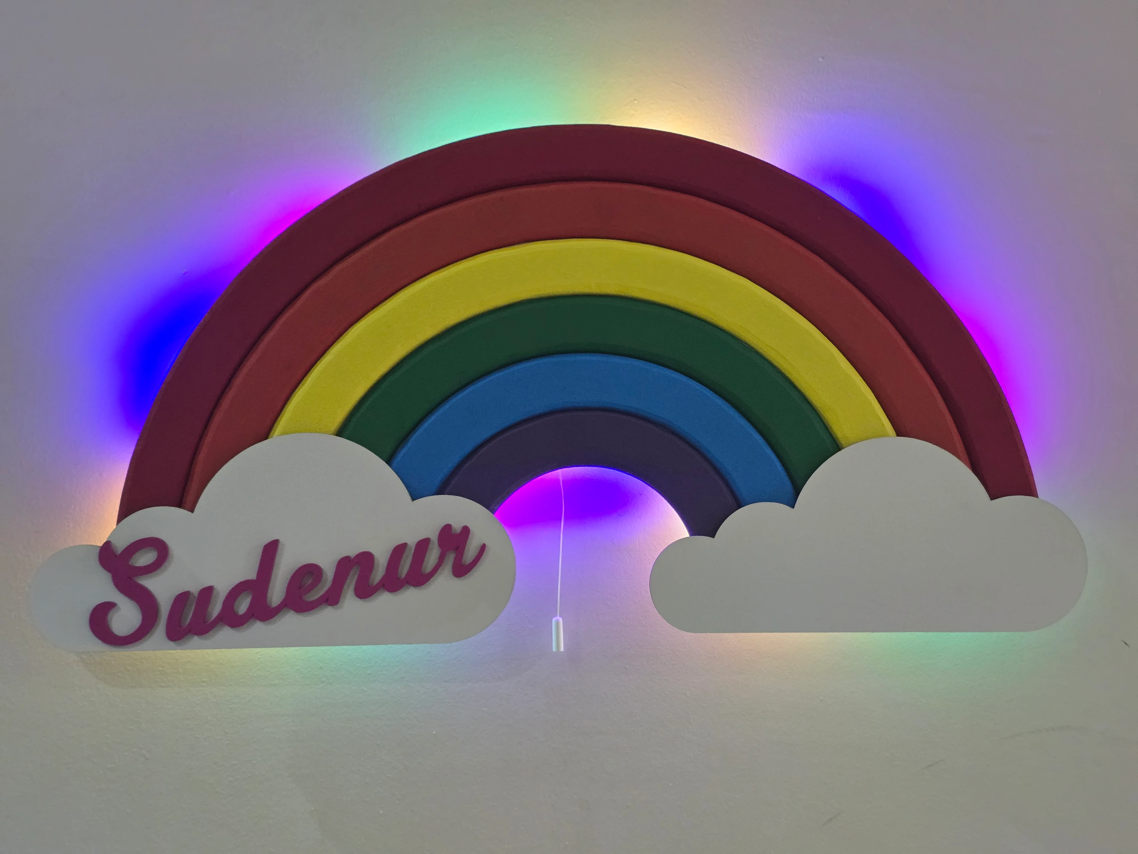 GK-PİLLİ-001 GÖKKUŞAĞI İSİMLİ PİLLİ GECE LAMBASI