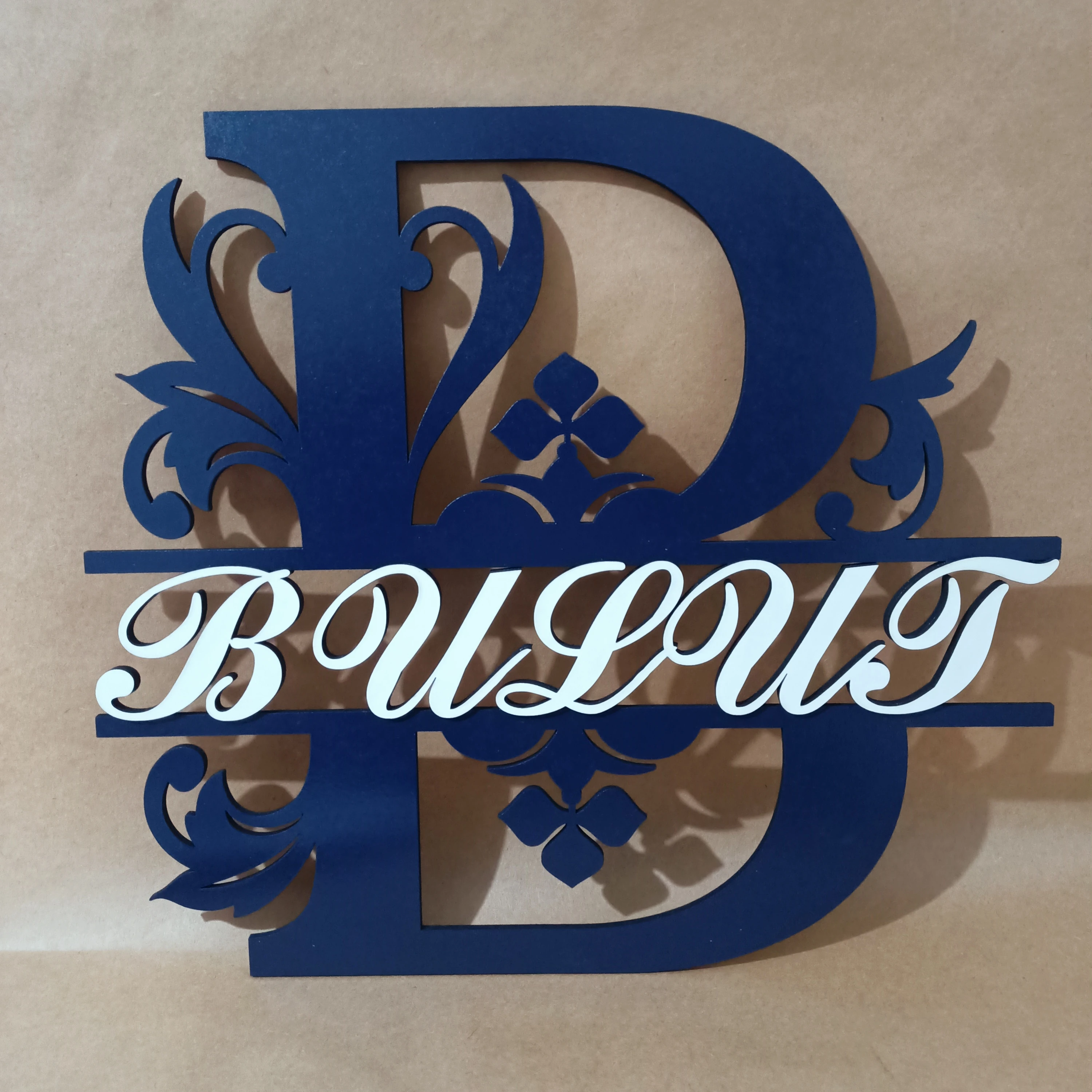  Harfli Kapı Süsü  KS-HARF+İSİM