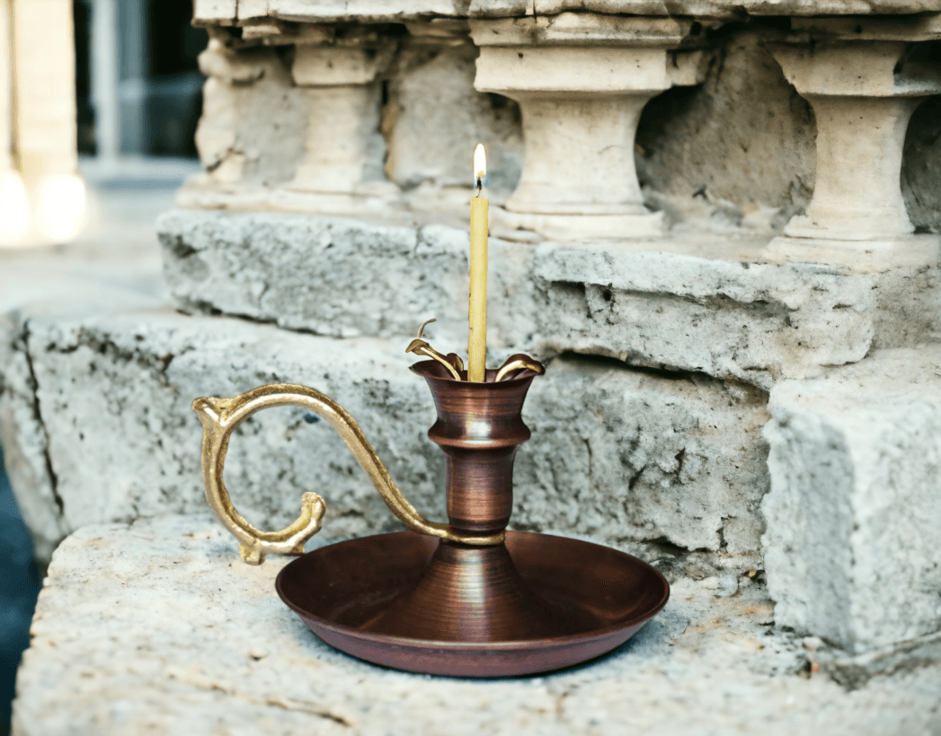 Handcrafted Copper Candle Holder