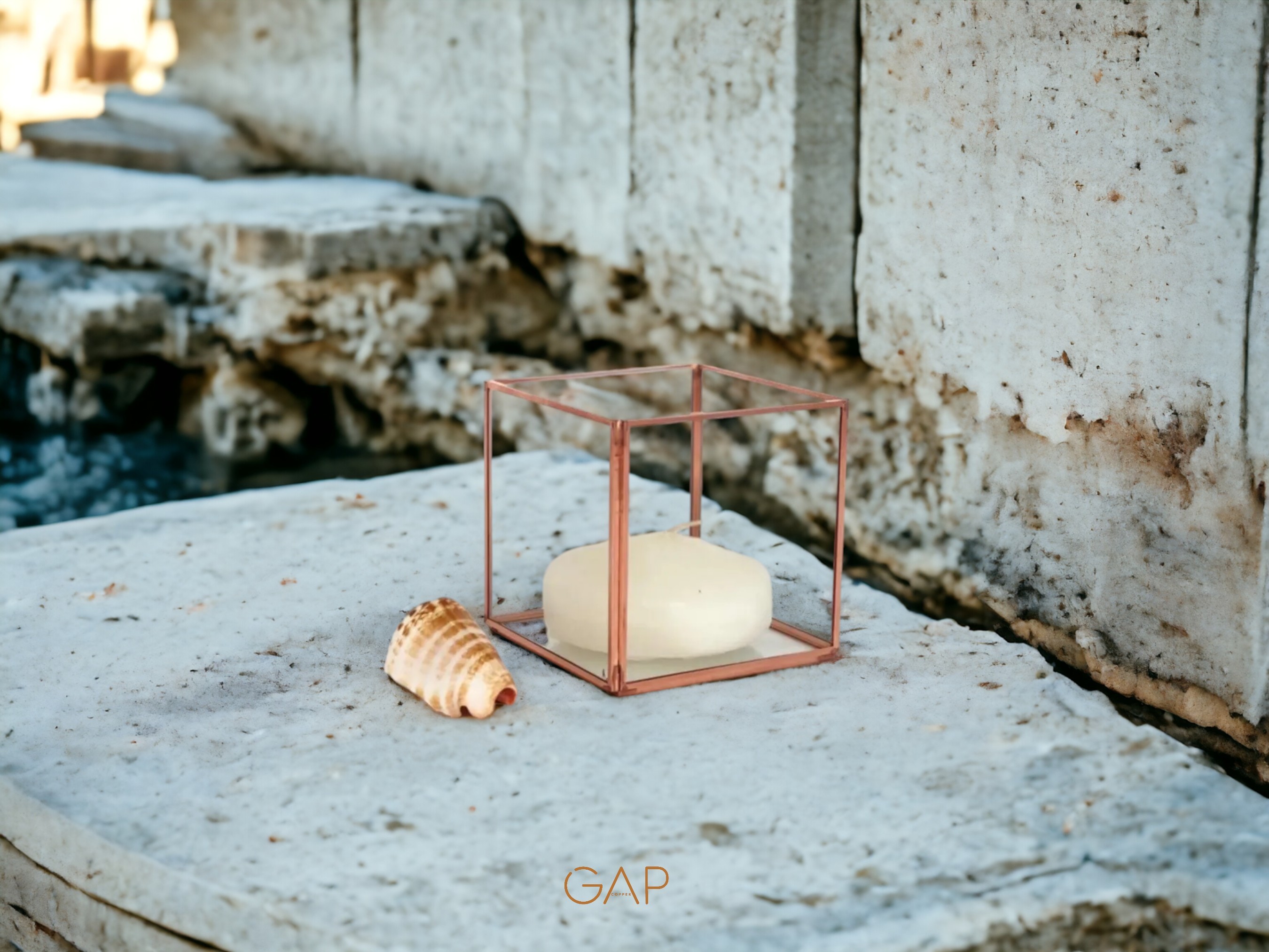 Handcrafted Copper Candle Holder