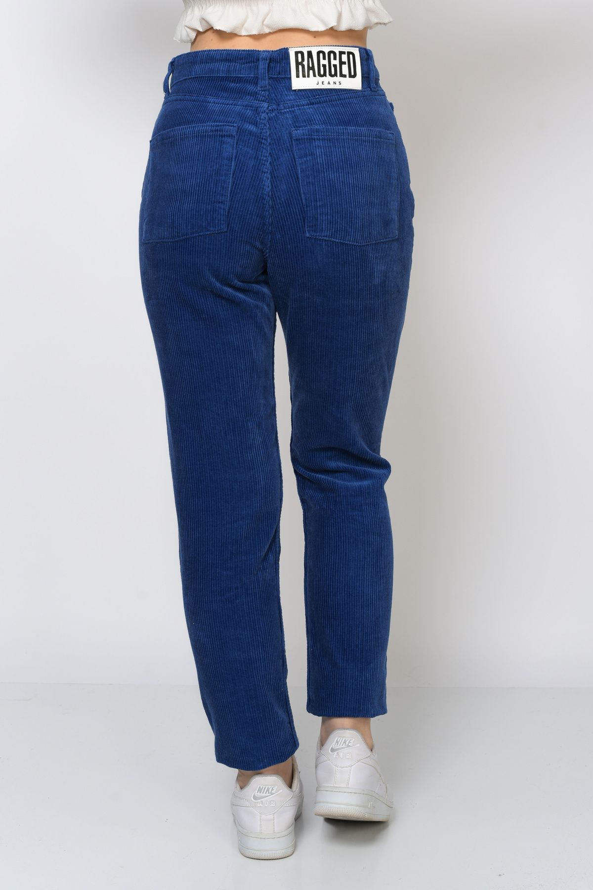 Cepli Fitilli Kadife Mom Pantolon- Lila