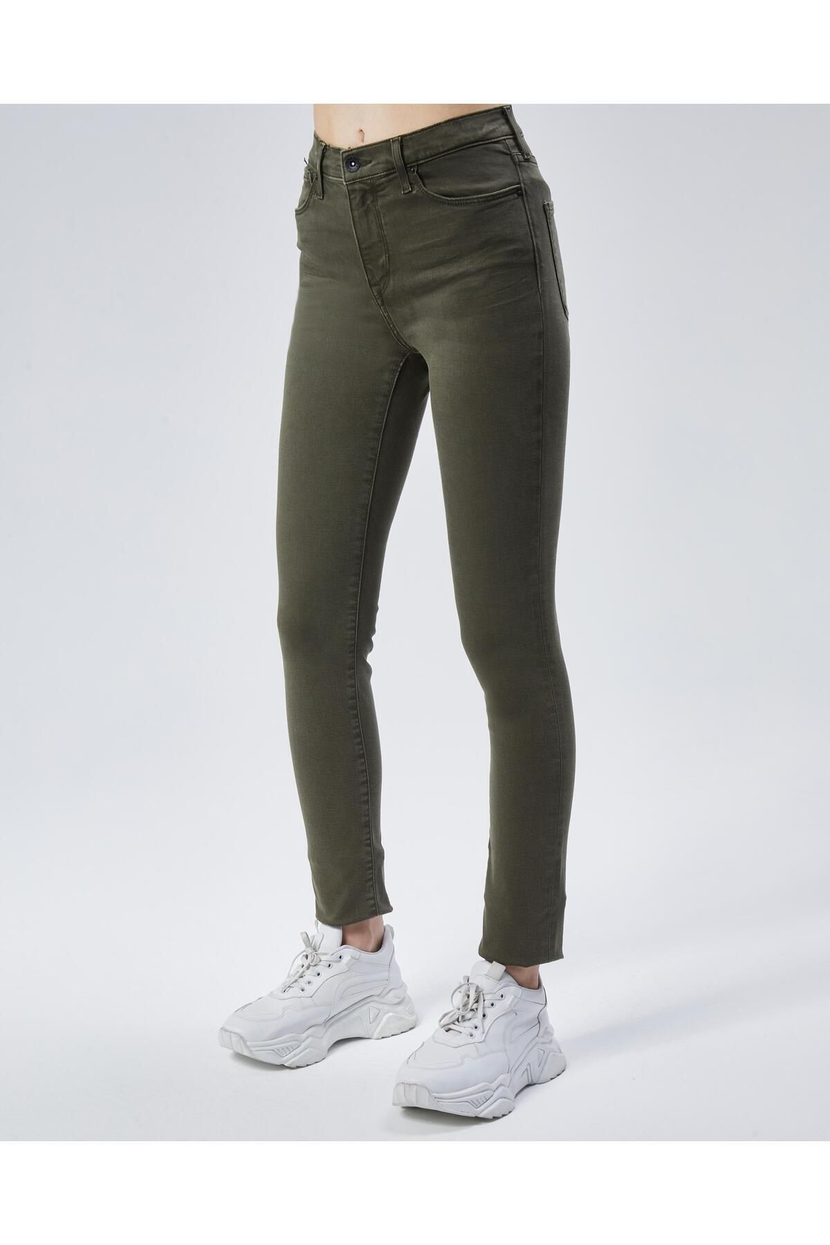 KADIN Skinny Likralı Yüksek Bel Ekstra Esnek Kot Pantolon Jeans