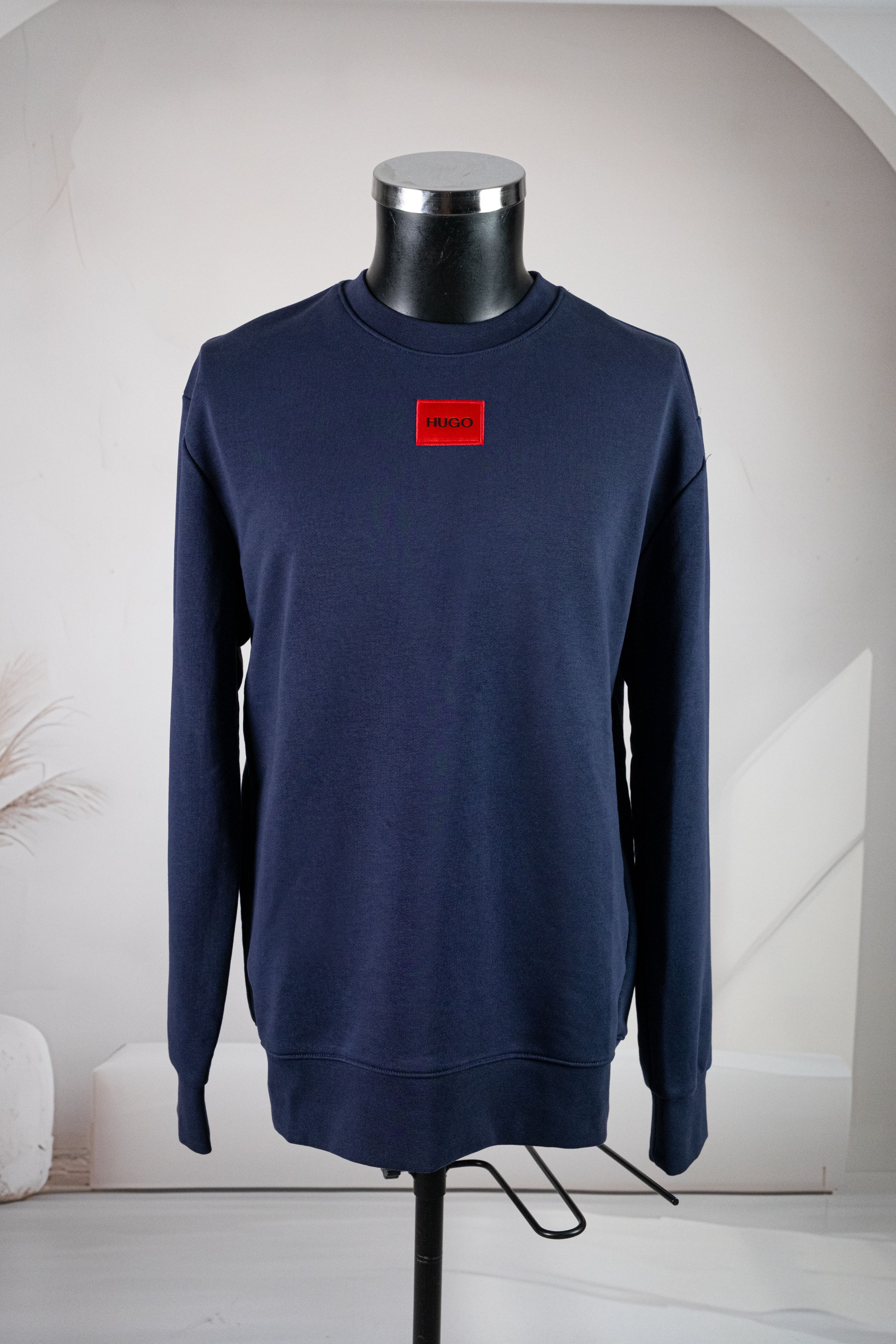 Hugo Boss Yuvarlak Yaka Kırmızı Logolu Sweatshirt
