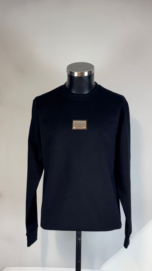YuvarlakYaka Önünde Metal Logolu Sweatshirt