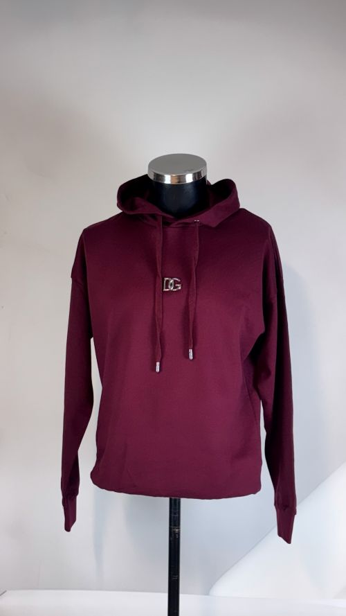  Kapşonlu Önünde Metal Logolu Sweatshirt