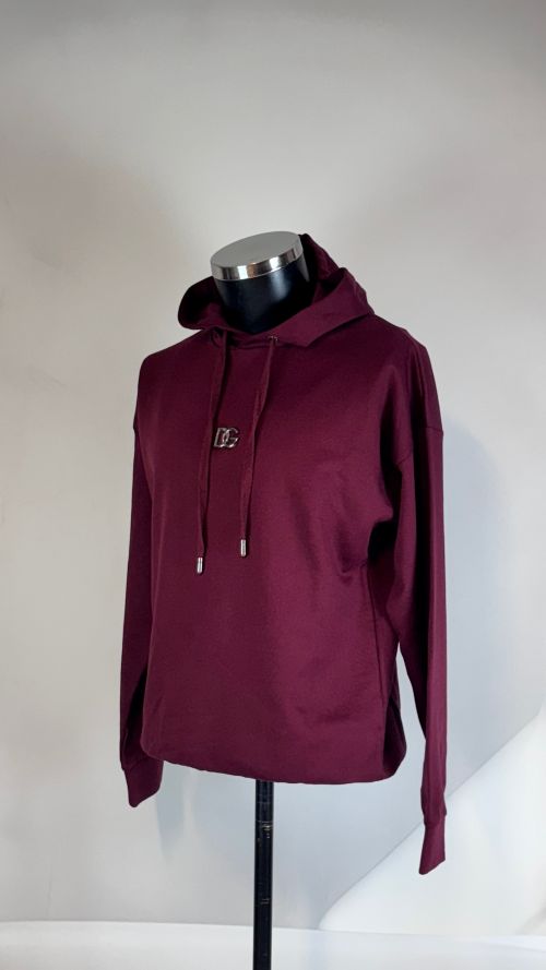  Kapşonlu Önünde Metal Logolu Sweatshirt