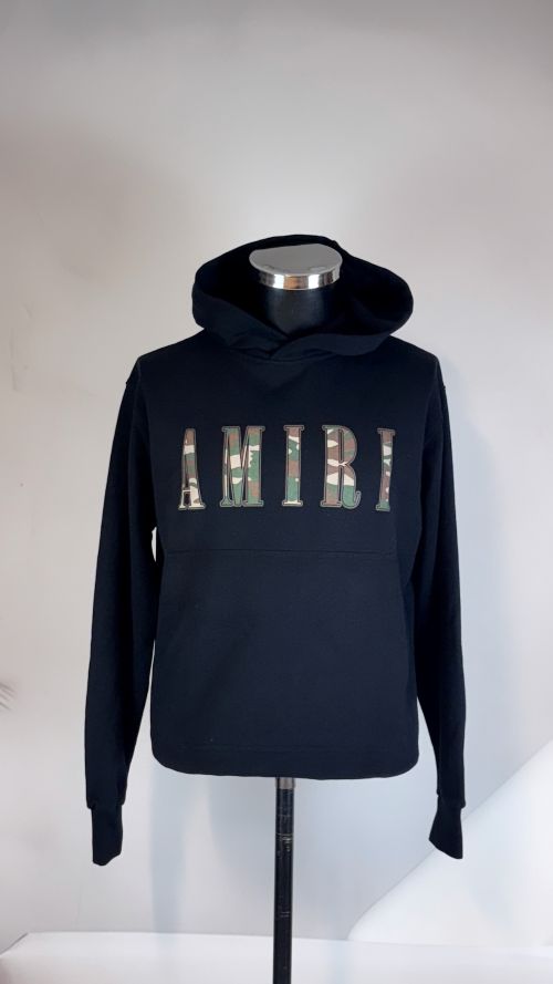 Önünde Kamufulajlı Marka Detaylı Kapşonlu Sweatshirt