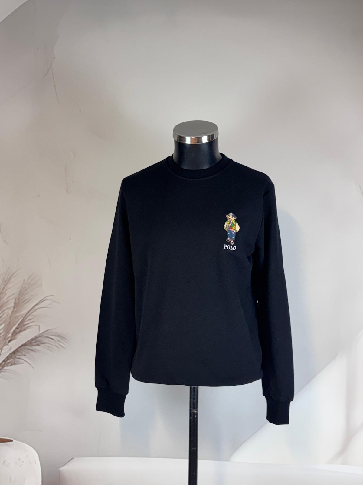 Marka Yuvarlak Yaka Göğüste Marka Logolu Sweatshirt