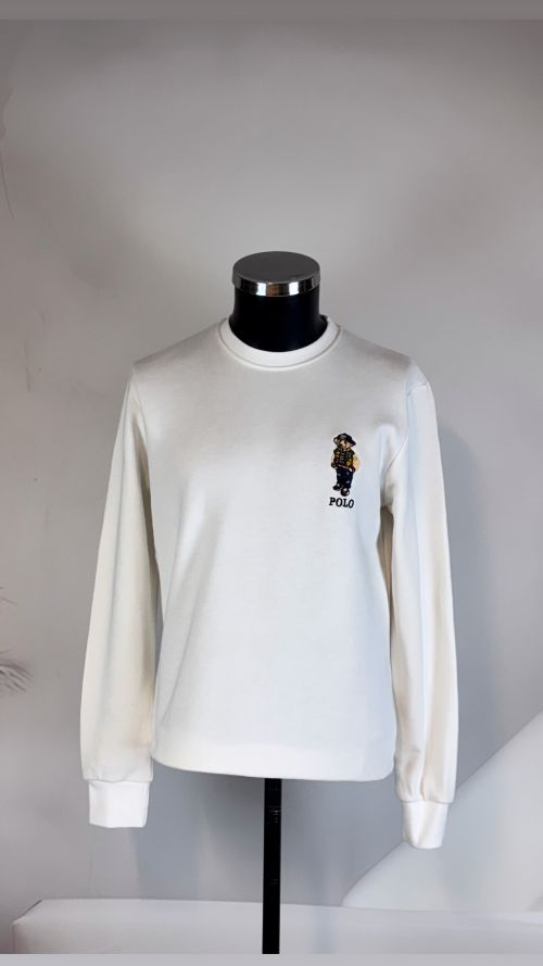 Yuvarlak Yaka Göğüste Marka Logolu Sweatshirt