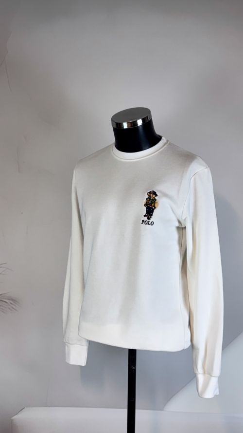 Yuvarlak Yaka Göğüste Marka Logolu Sweatshirt