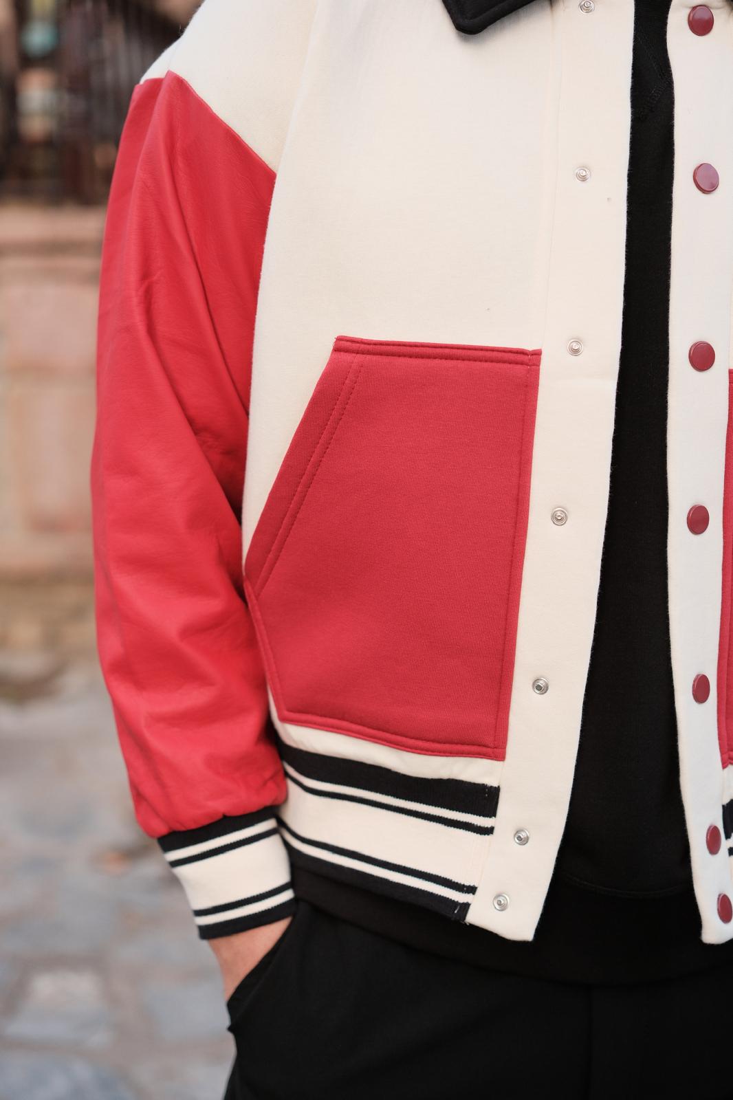 Renkli Ve Yazılı Bomber Ceket