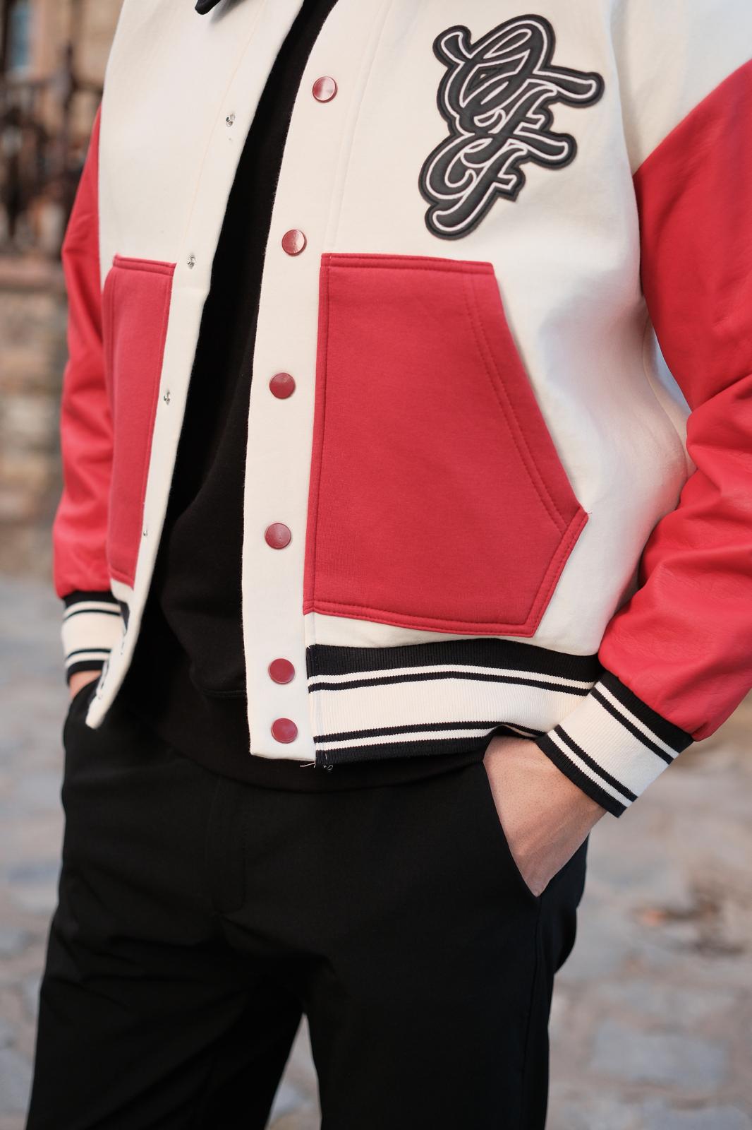 Renkli Ve Yazılı Bomber Ceket