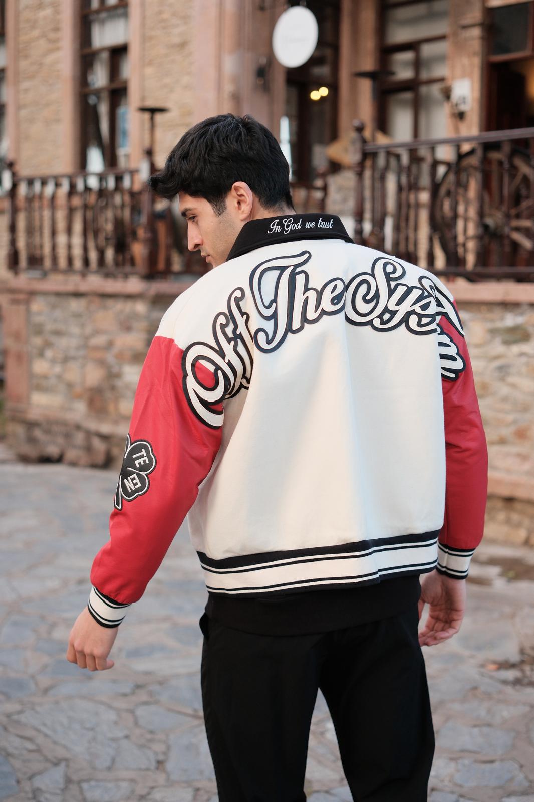 Renkli Ve Yazılı Bomber Ceket