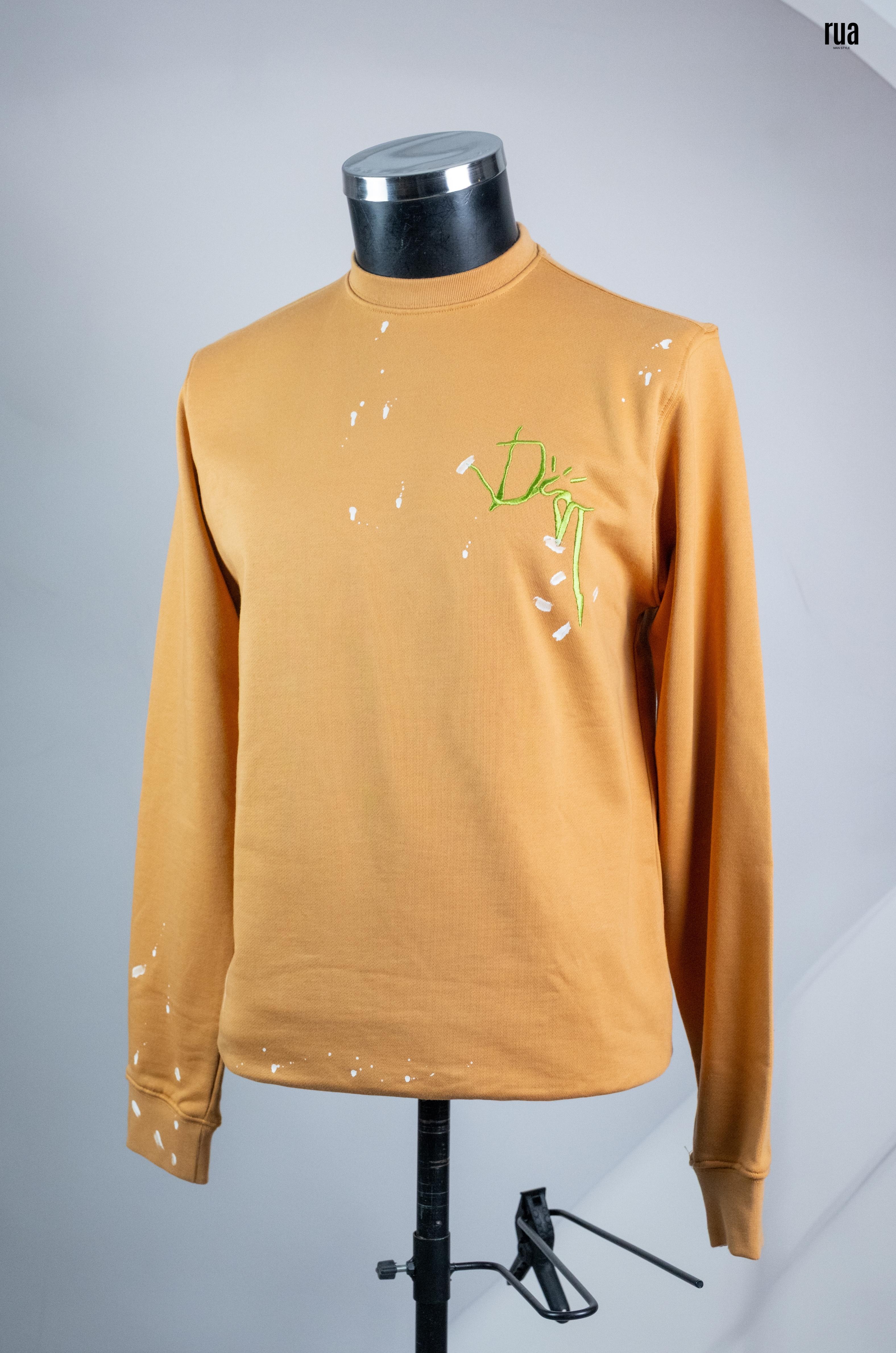 Dior Yuvarlak Yaka Sweatshirt Hardal