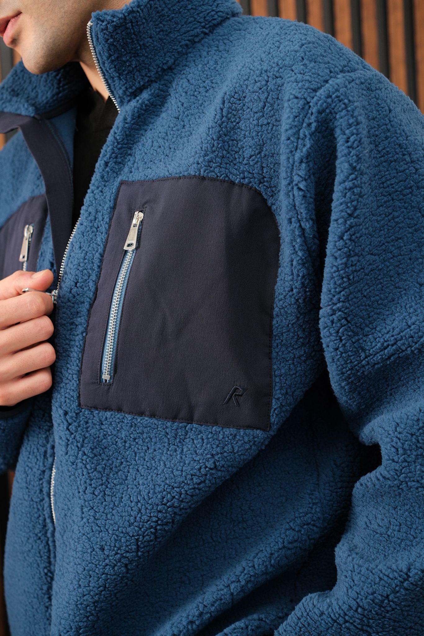 Polar Önden Fermuarlı Ceket -Lacivert