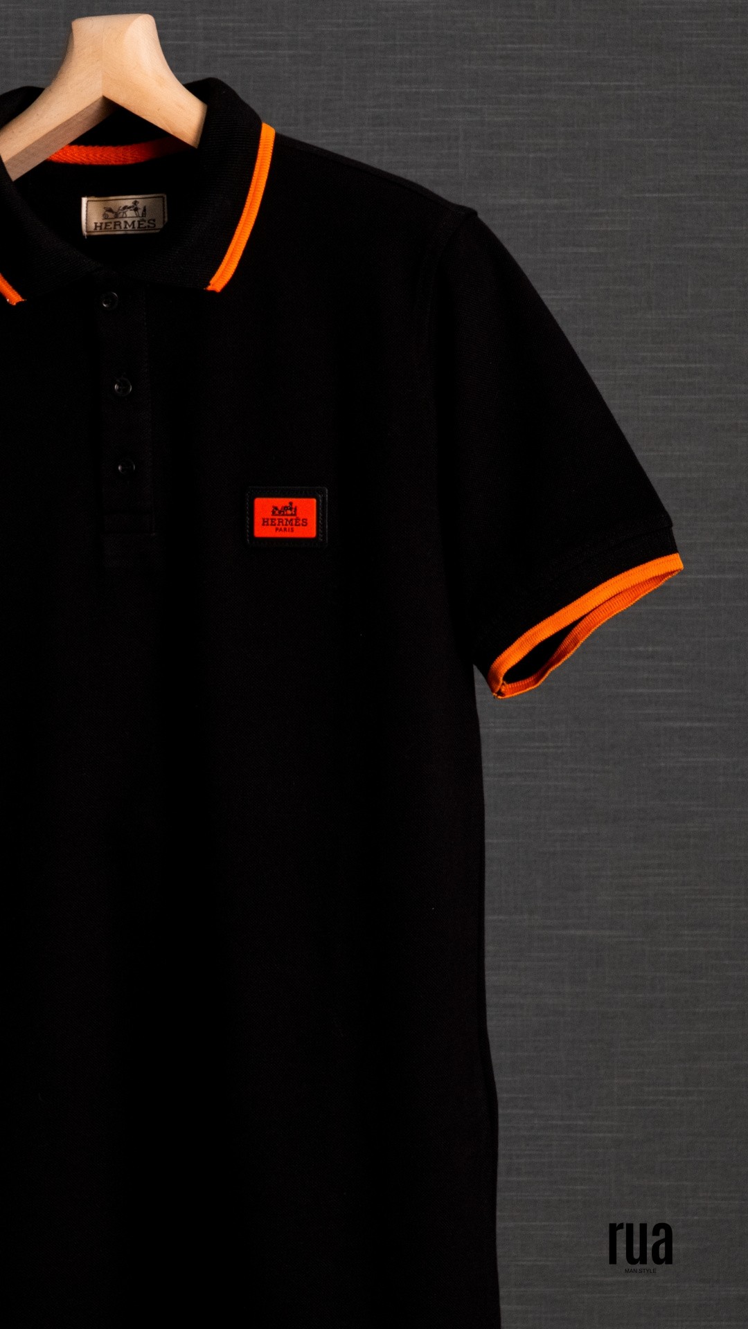 Polo-T-Shirt mit Markenemblem – HERMES - SCHWARZ