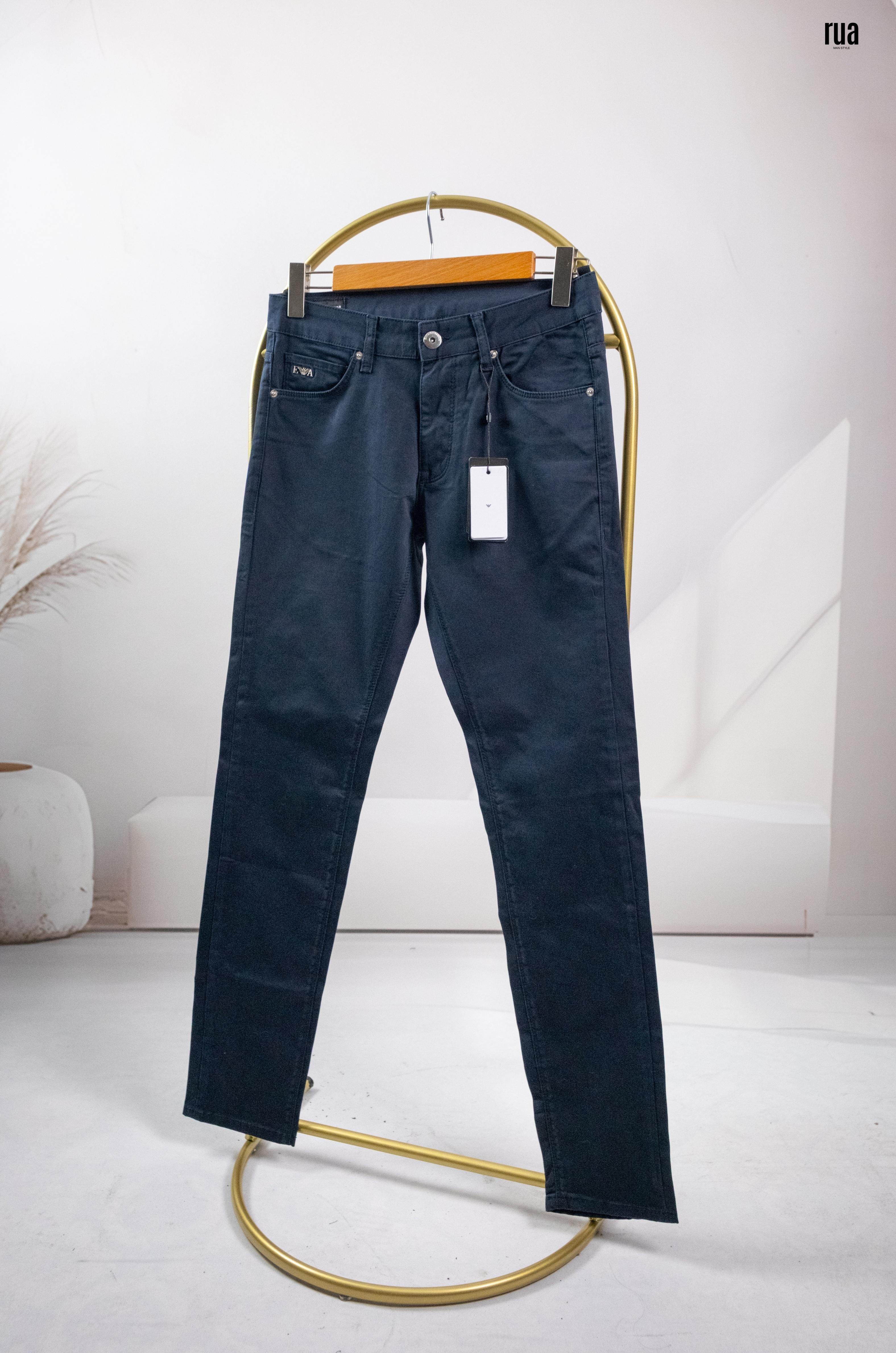 Armani Logolu Kanvas Pantolon Lacivert