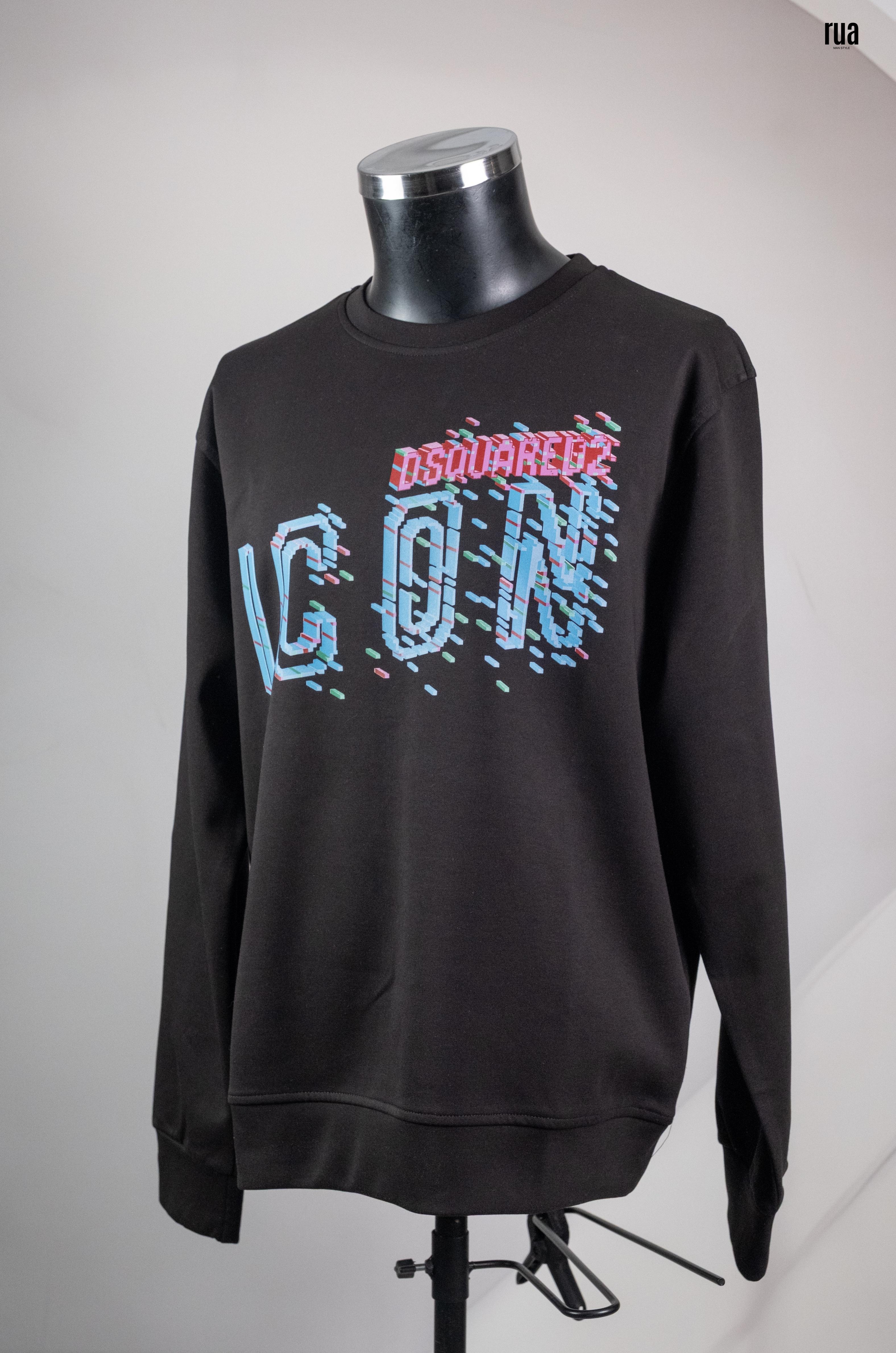Dsquared2 İcon Baskılı Sweatshirt Siyah