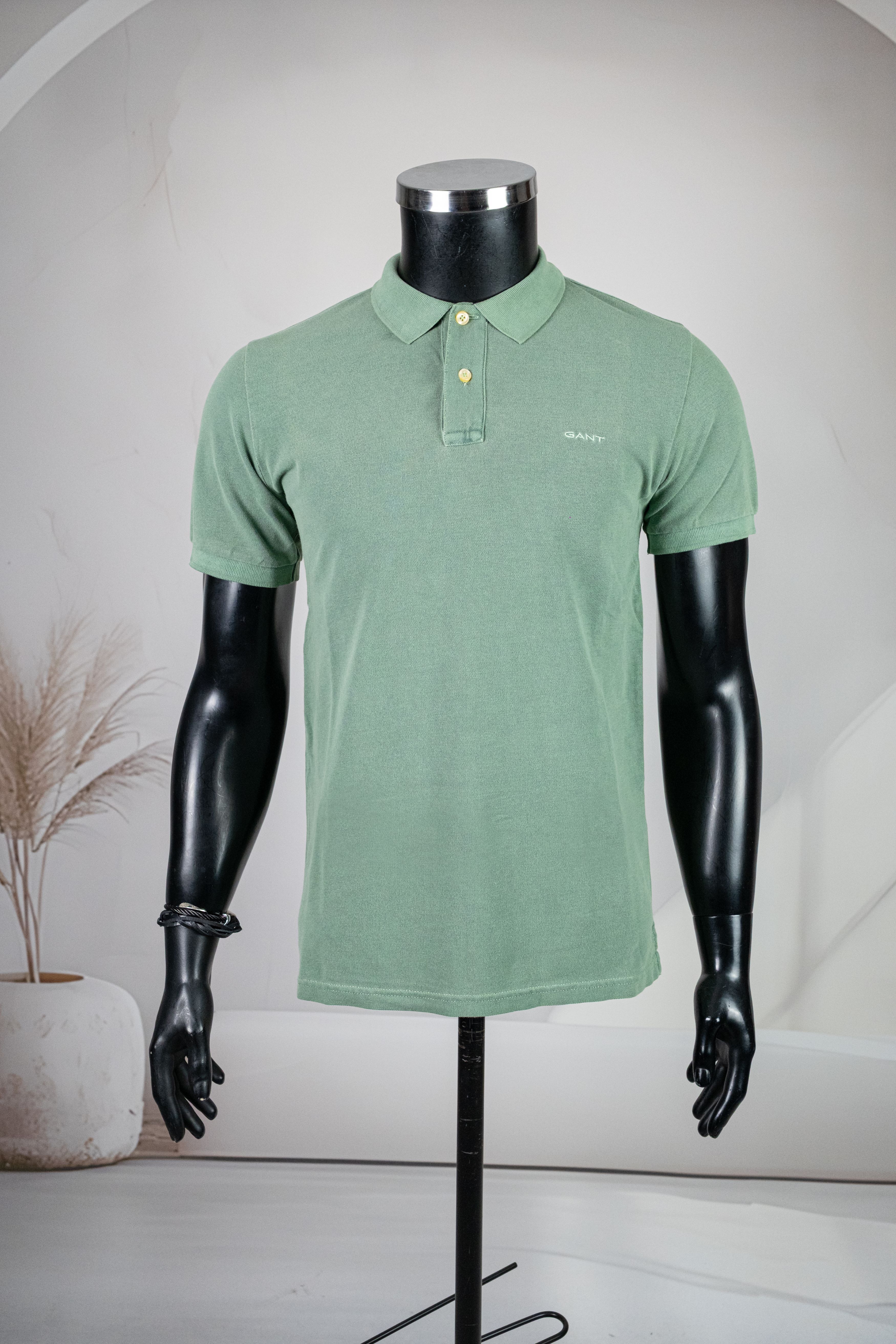 Gant Polo Yaka Yeşil Tişört