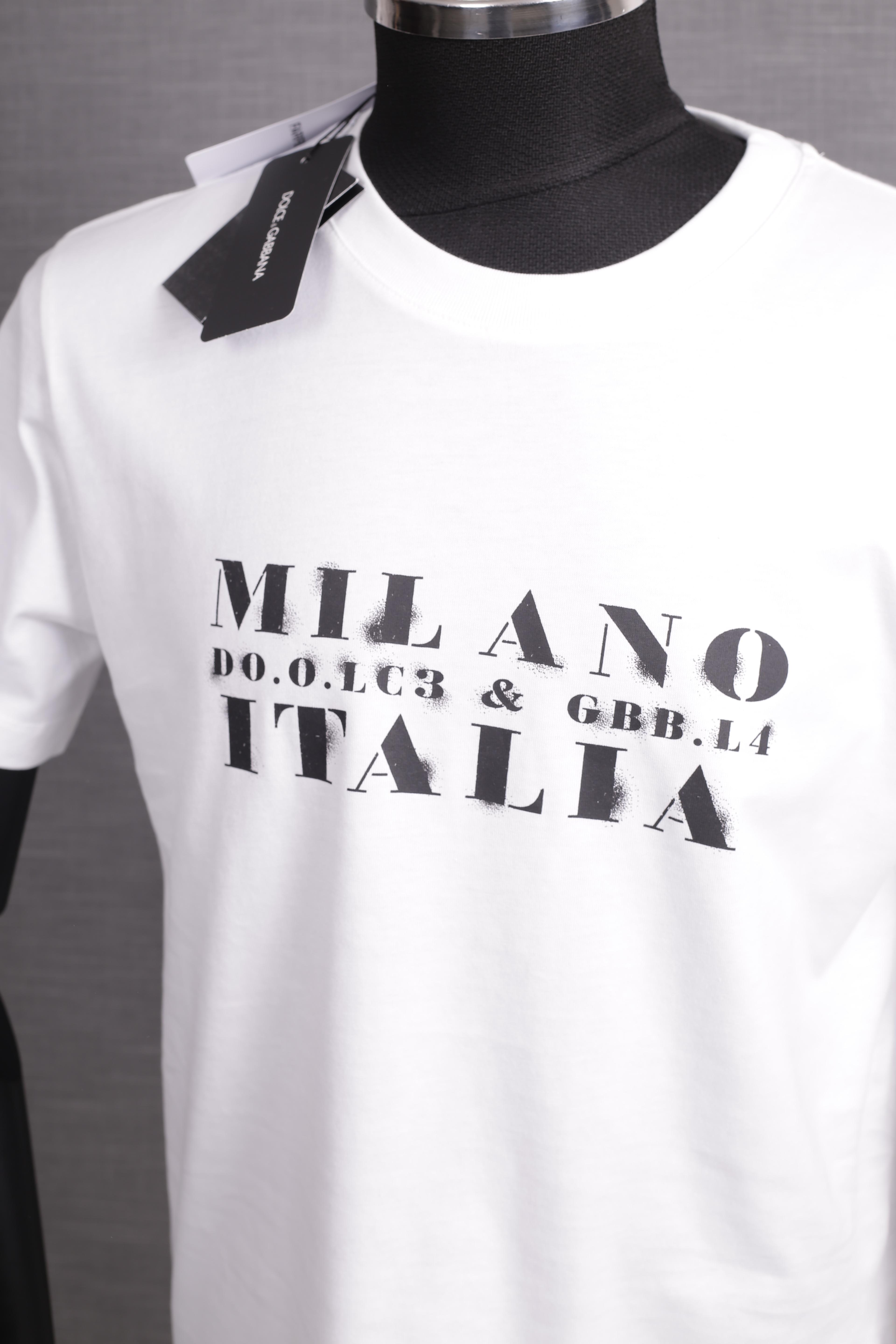 Sıfır Yaka Milano Baskılı Tişört